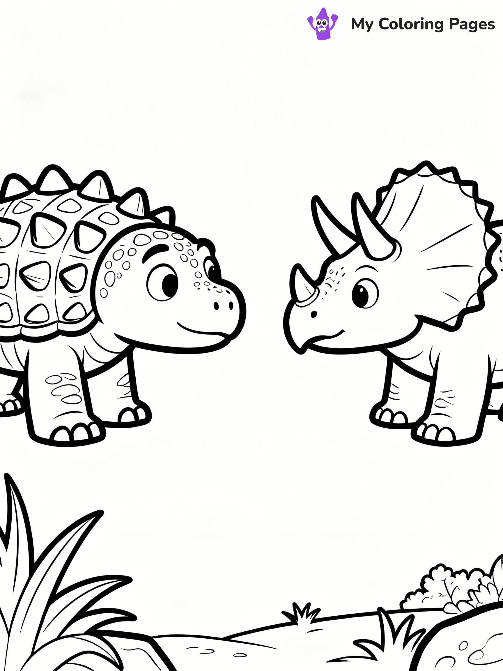 Ankylosaurus Coloring Pages - 45