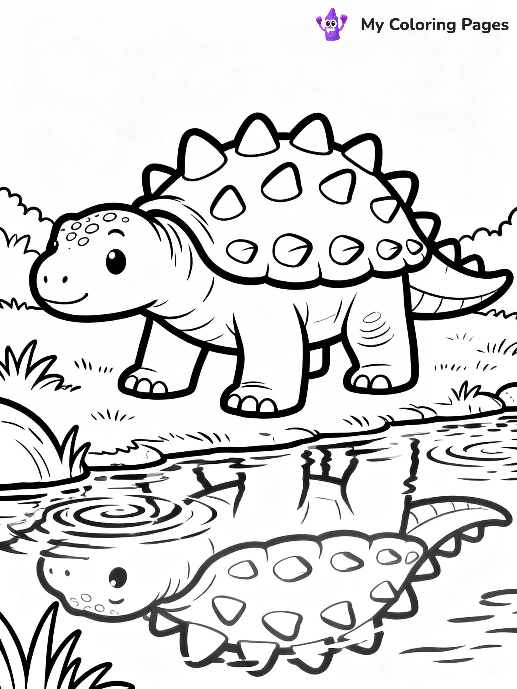 Ankylosaurus Coloring Pages - 40