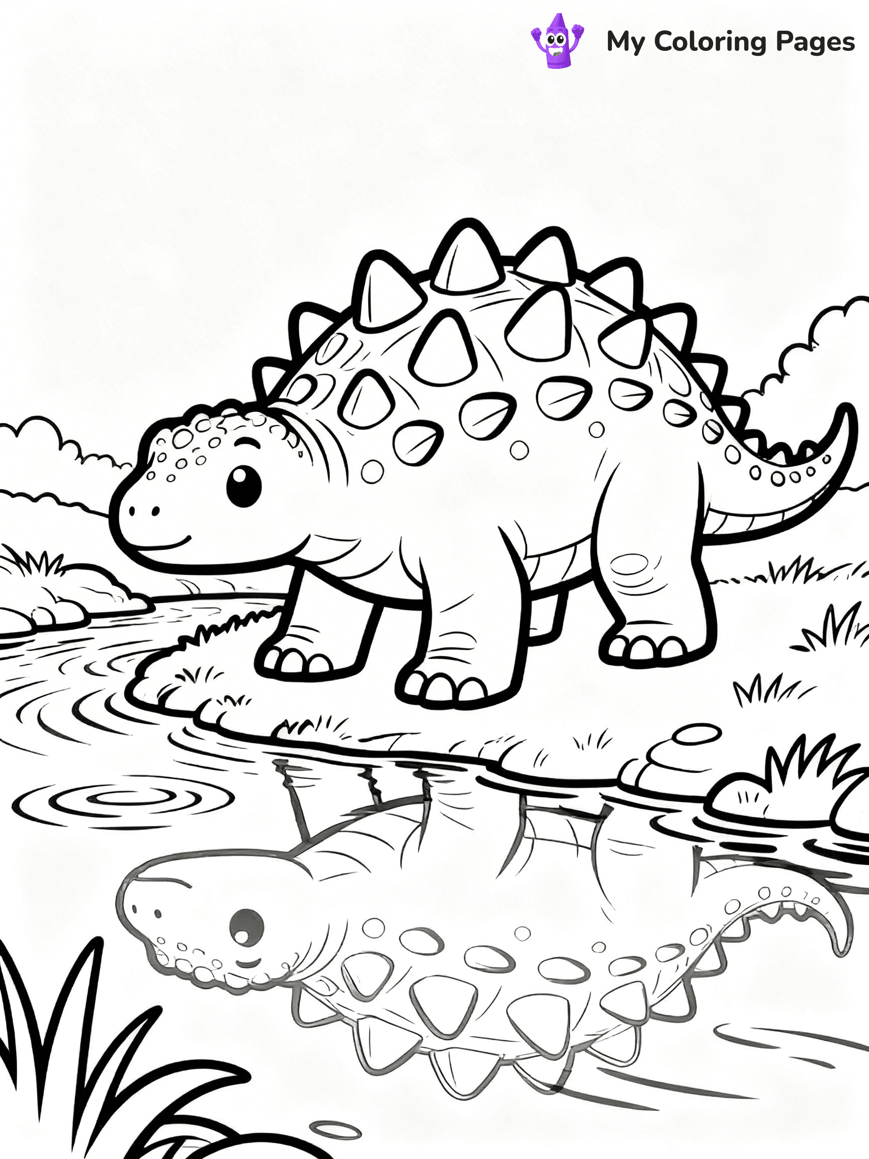 Ankylosaurus Coloring Pages - 39