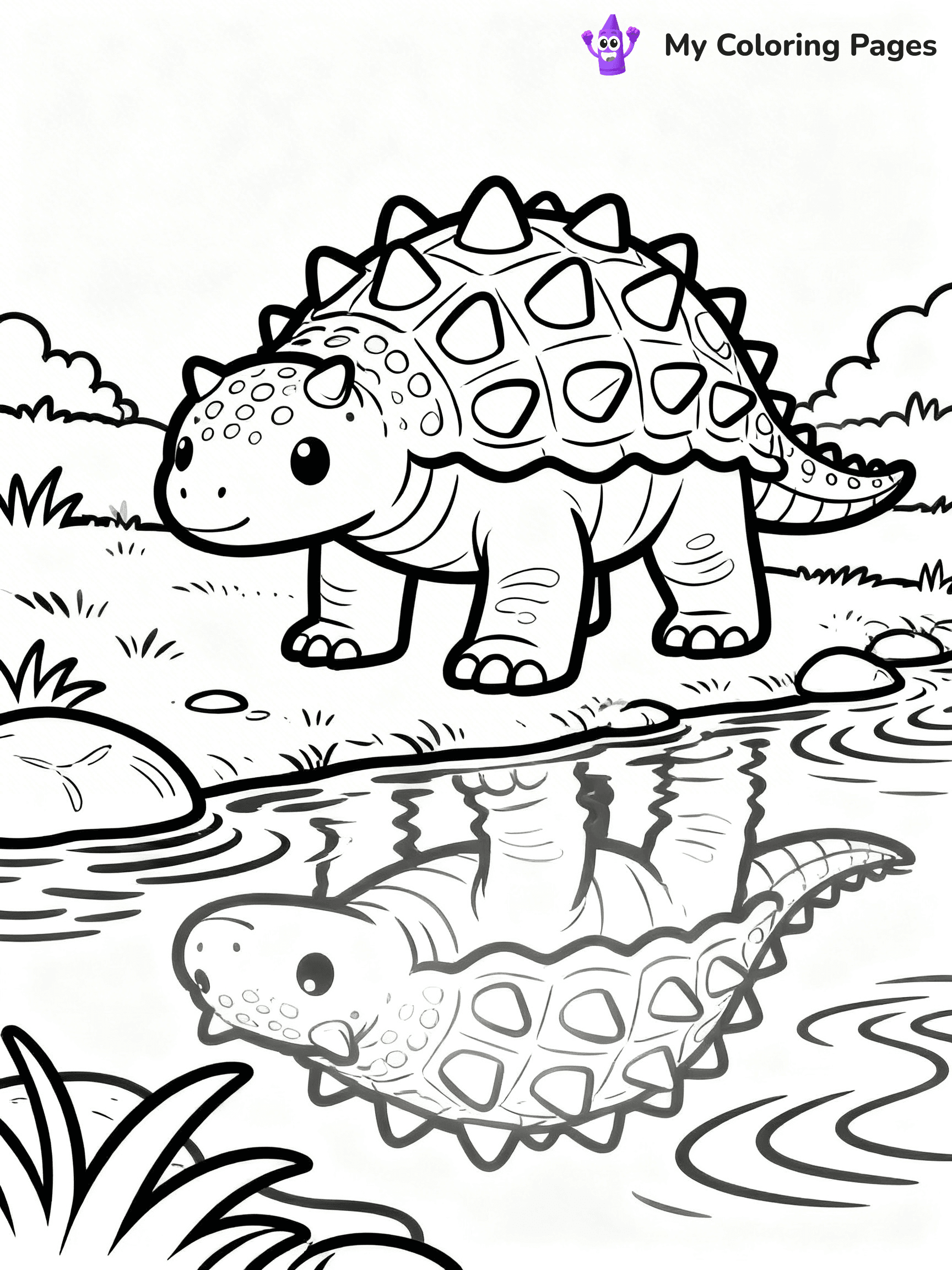 Ankylosaurus Coloring Pages - 37
