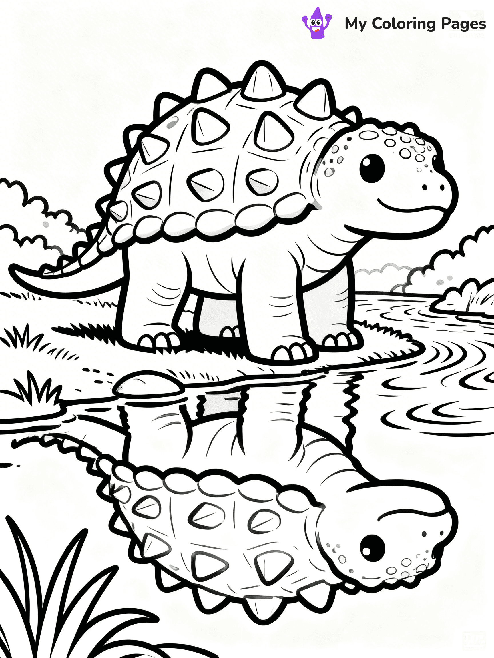 Ankylosaurus Coloring Pages - 36