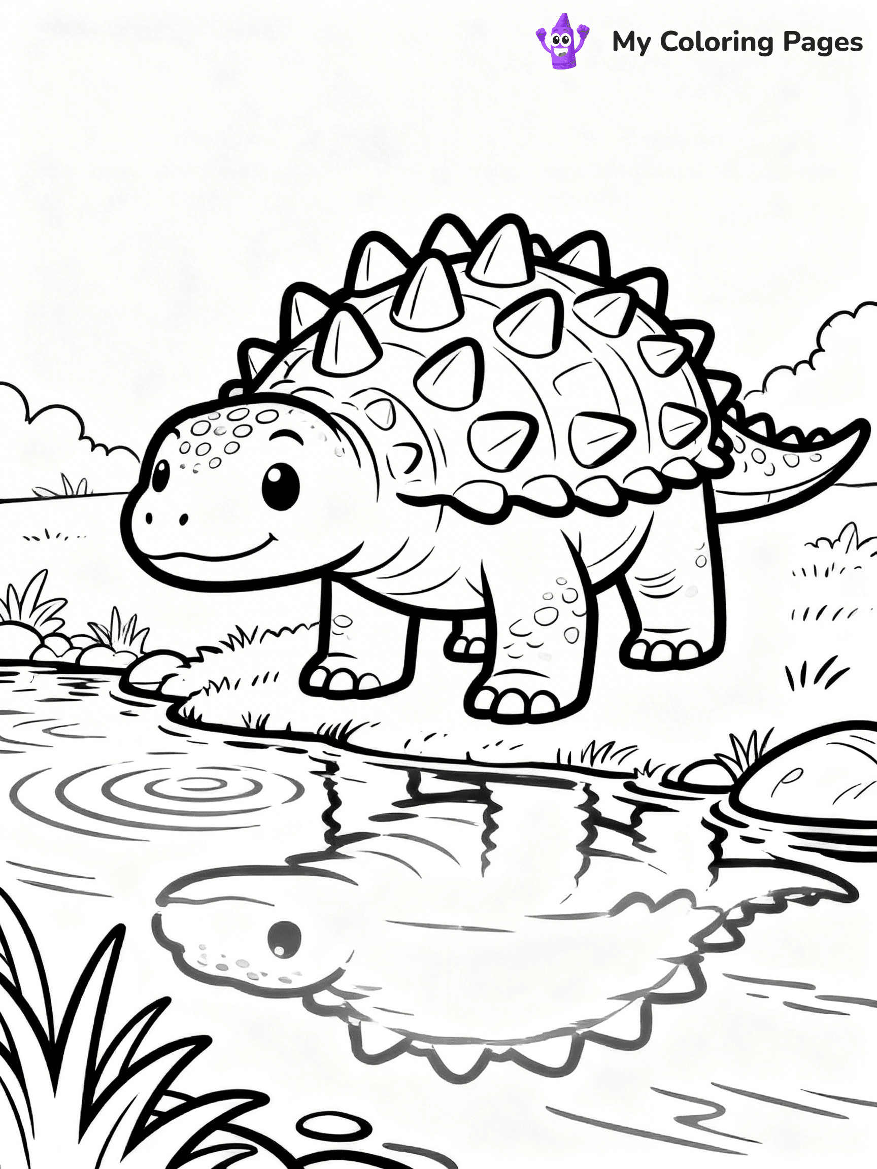 Ankylosaurus Coloring Pages - 35