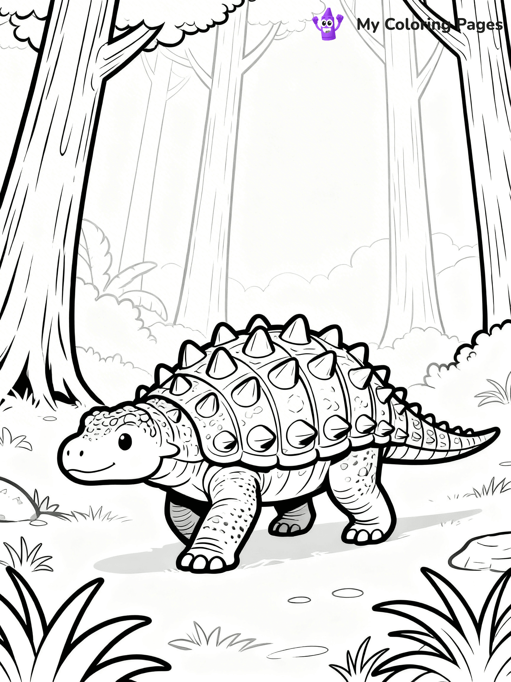 Ankylosaurus Coloring Pages - 34