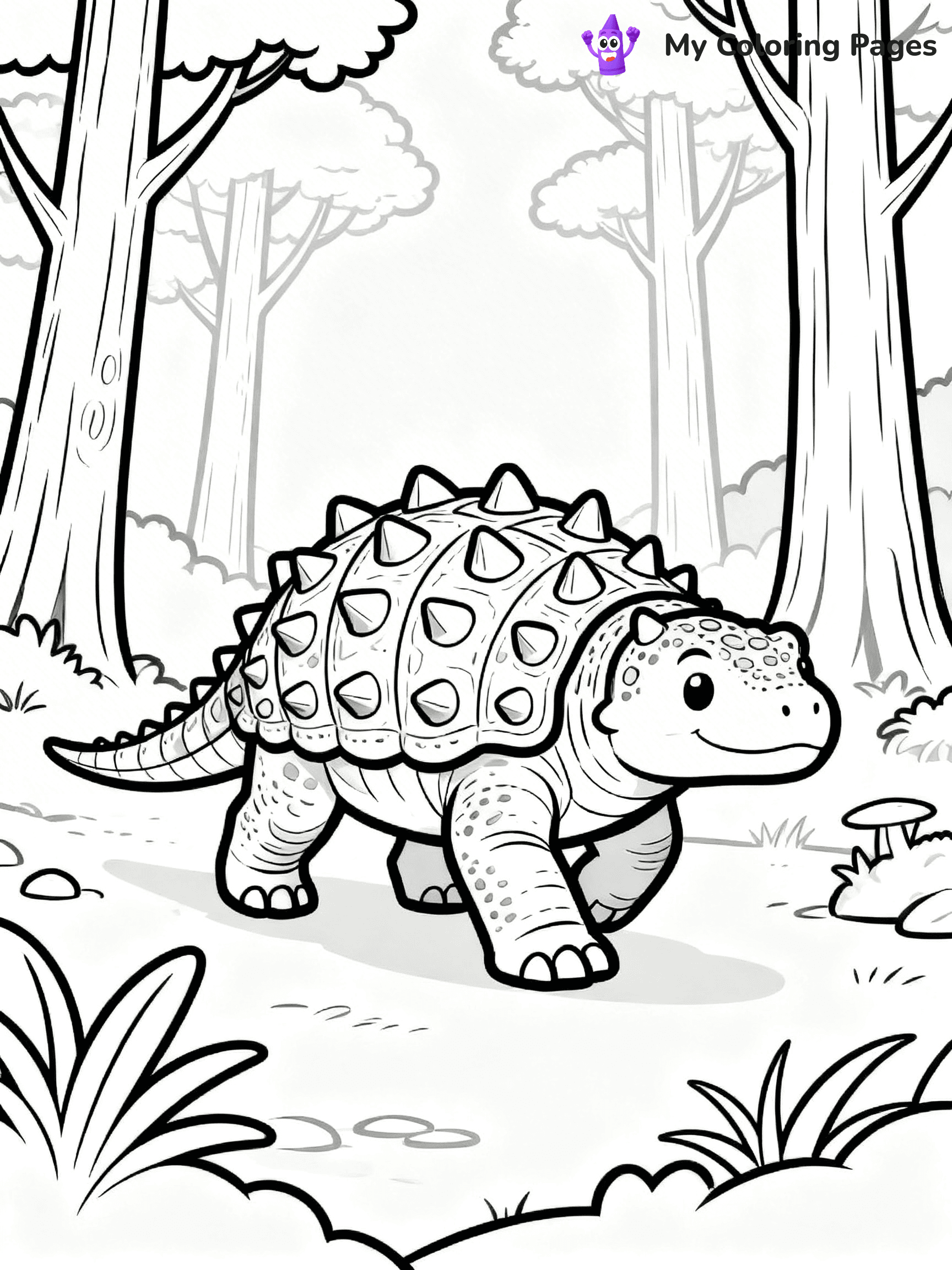 Ankylosaurus Coloring Pages - 33