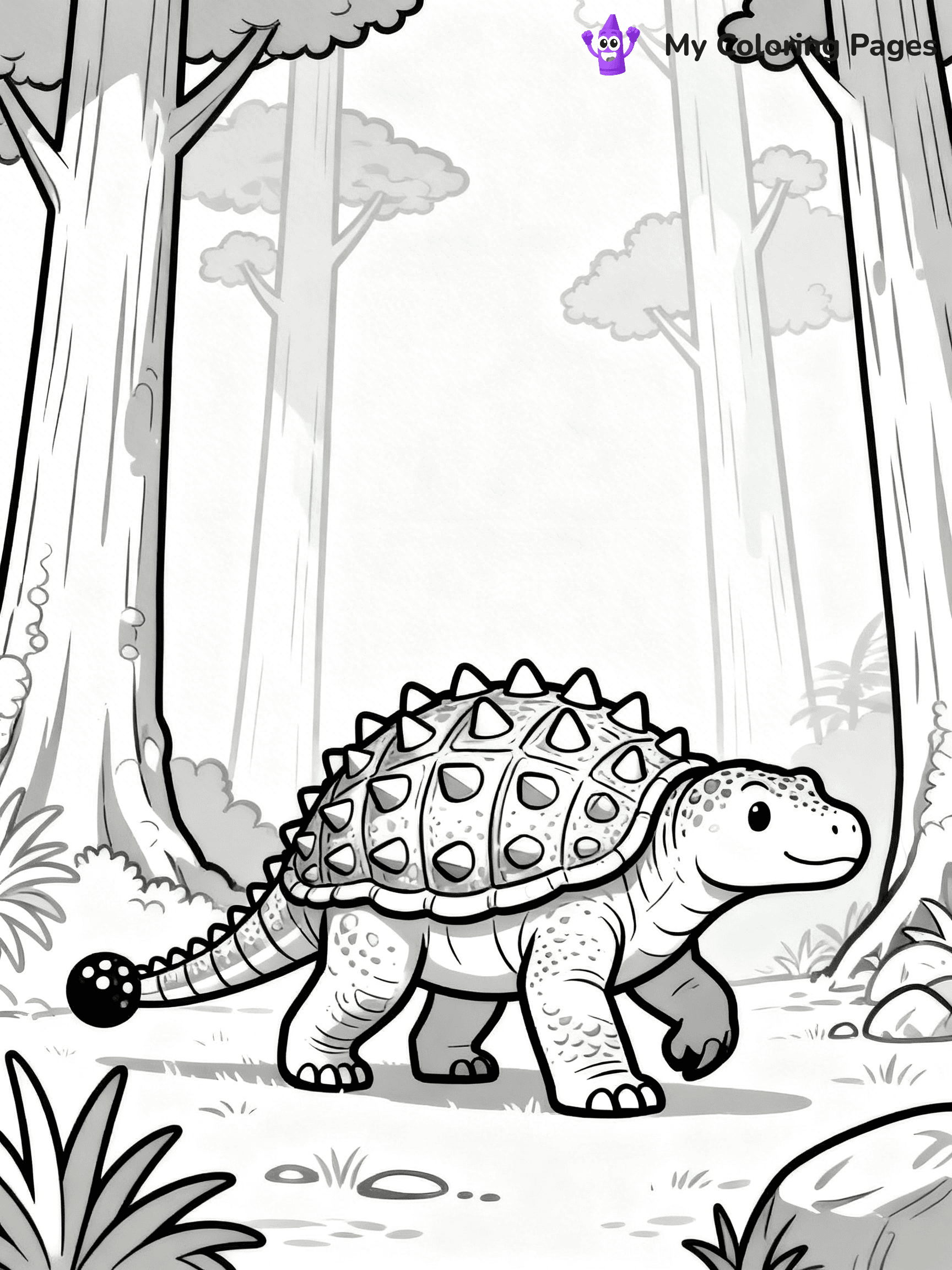 Ankylosaurus Coloring Pages - 32