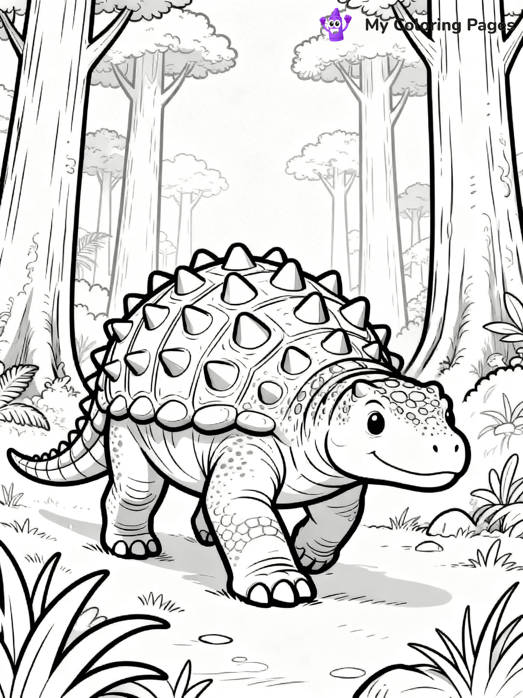 Ankylosaurus Coloring Pages - 31