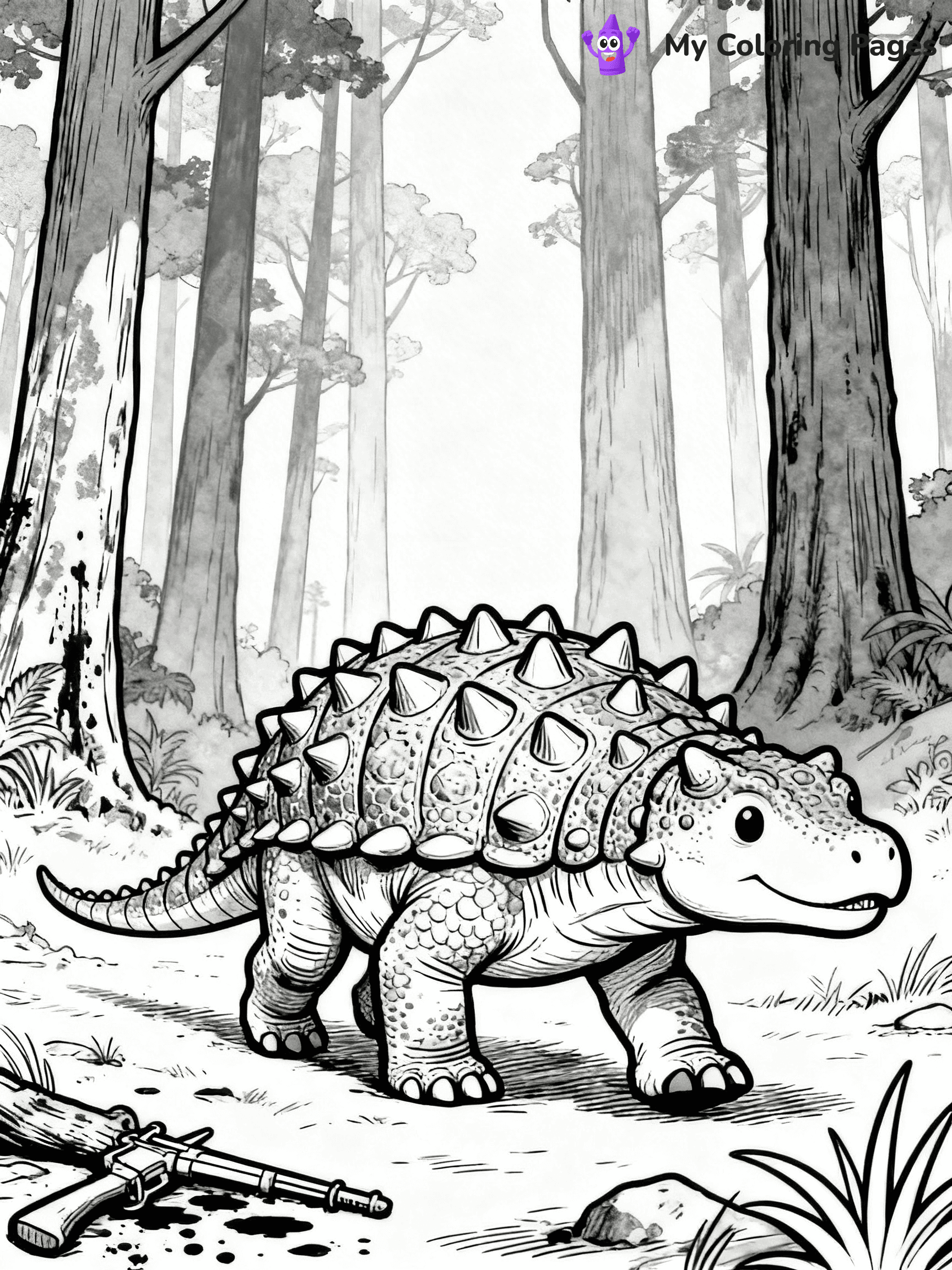Ankylosaurus Coloring Pages - 30