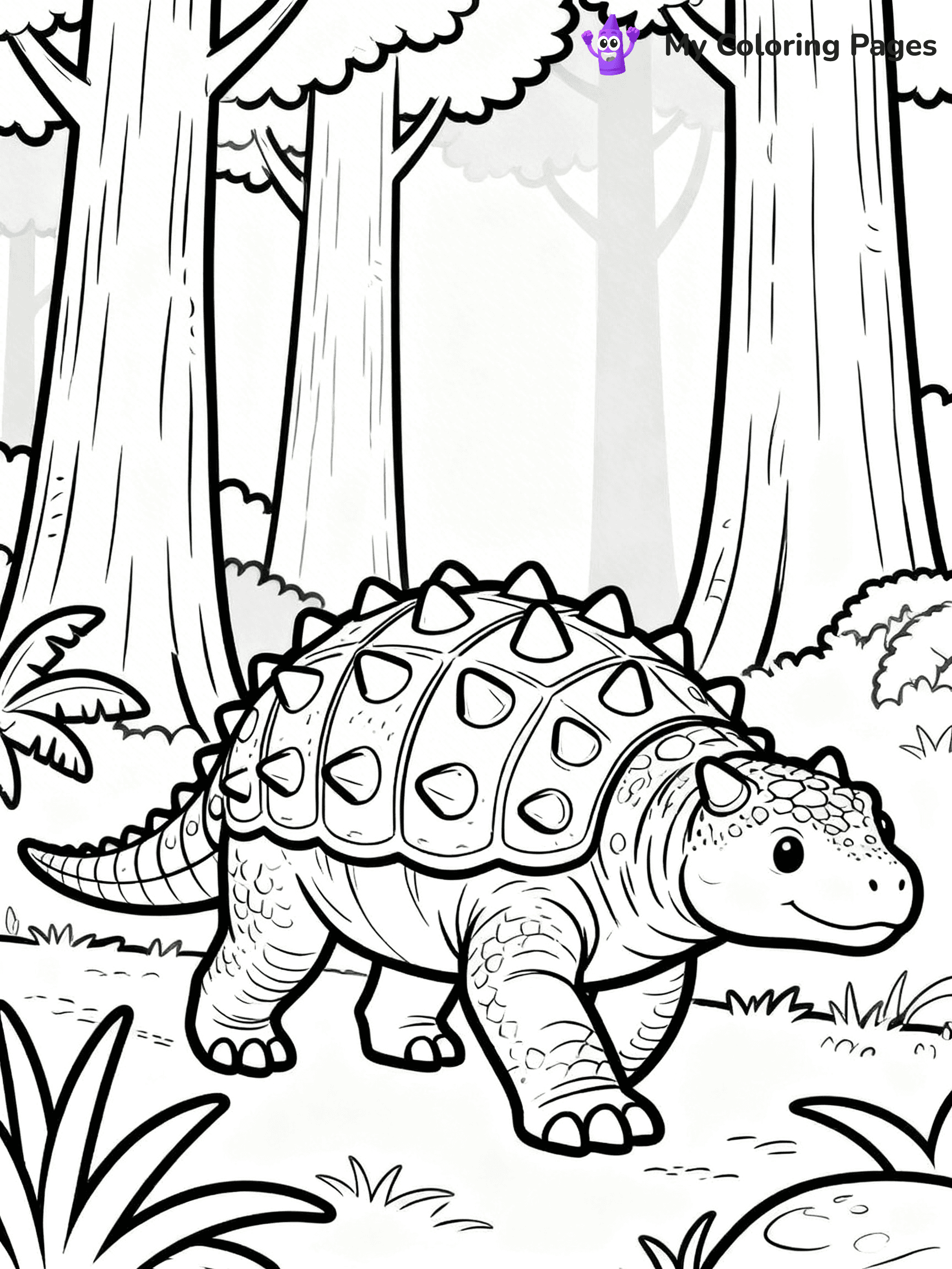 Ankylosaurus Coloring Pages - 29