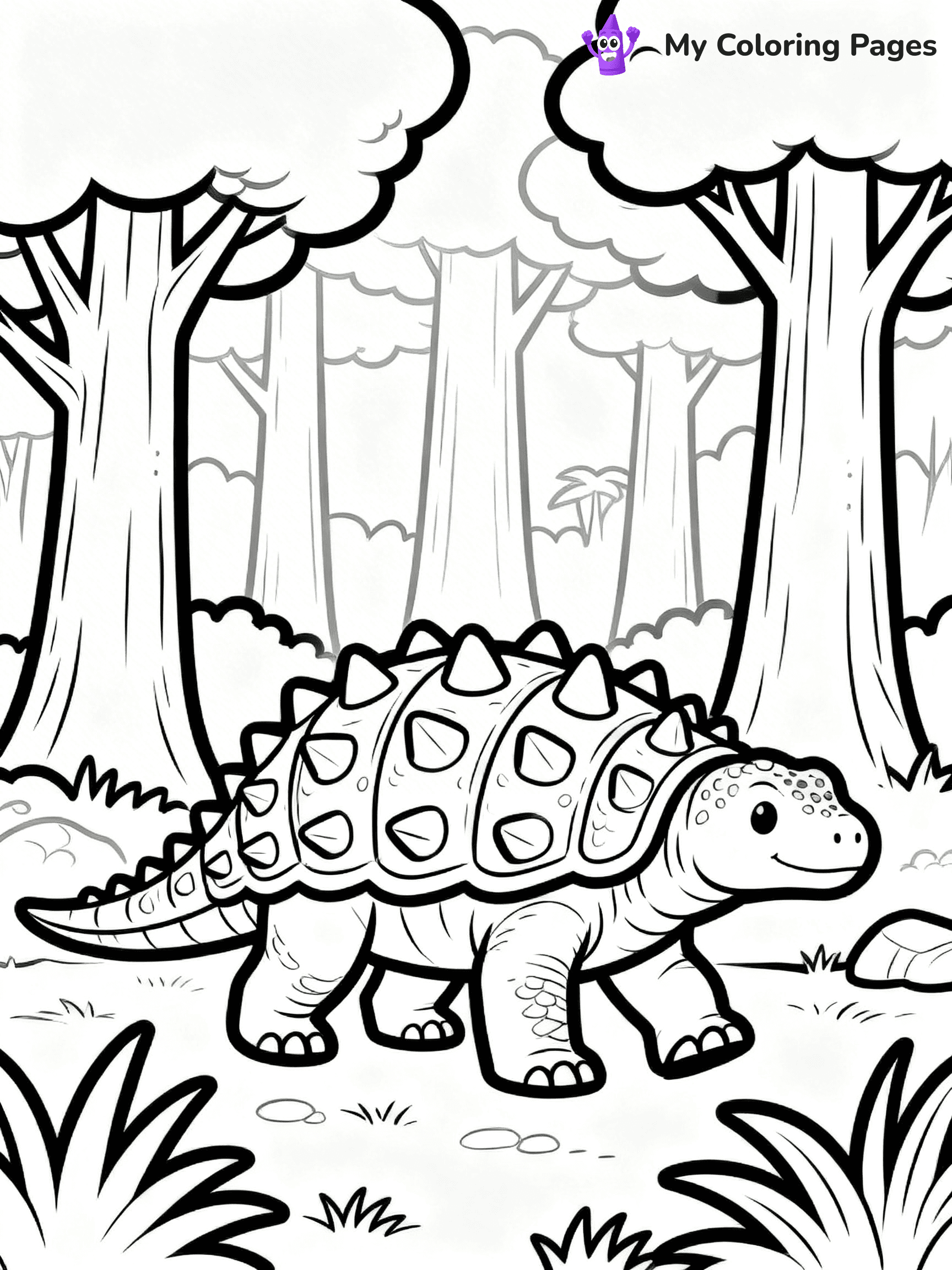 Ankylosaurus Coloring Pages - 28