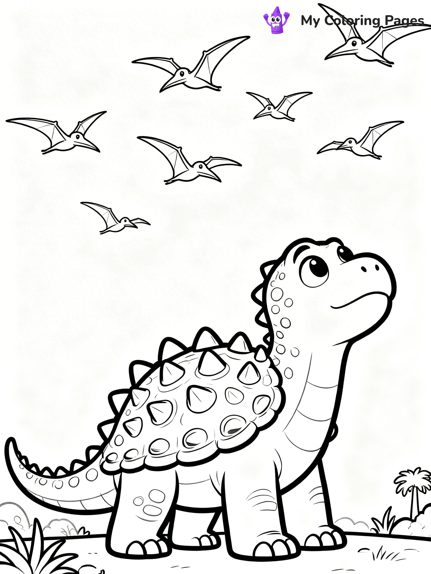 Ankylosaurus Coloring Pages - 20