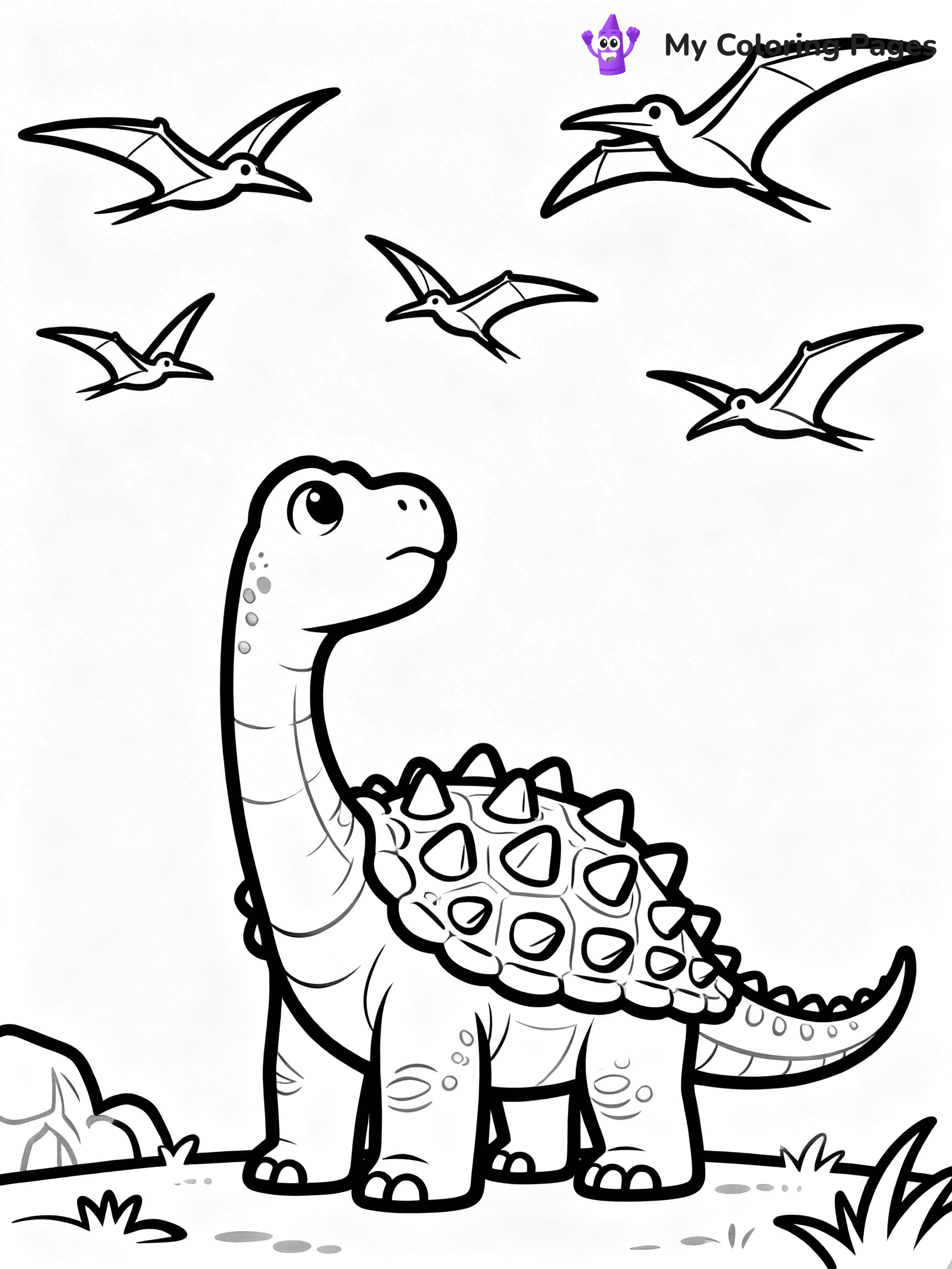 Ankylosaurus Coloring Pages - 19