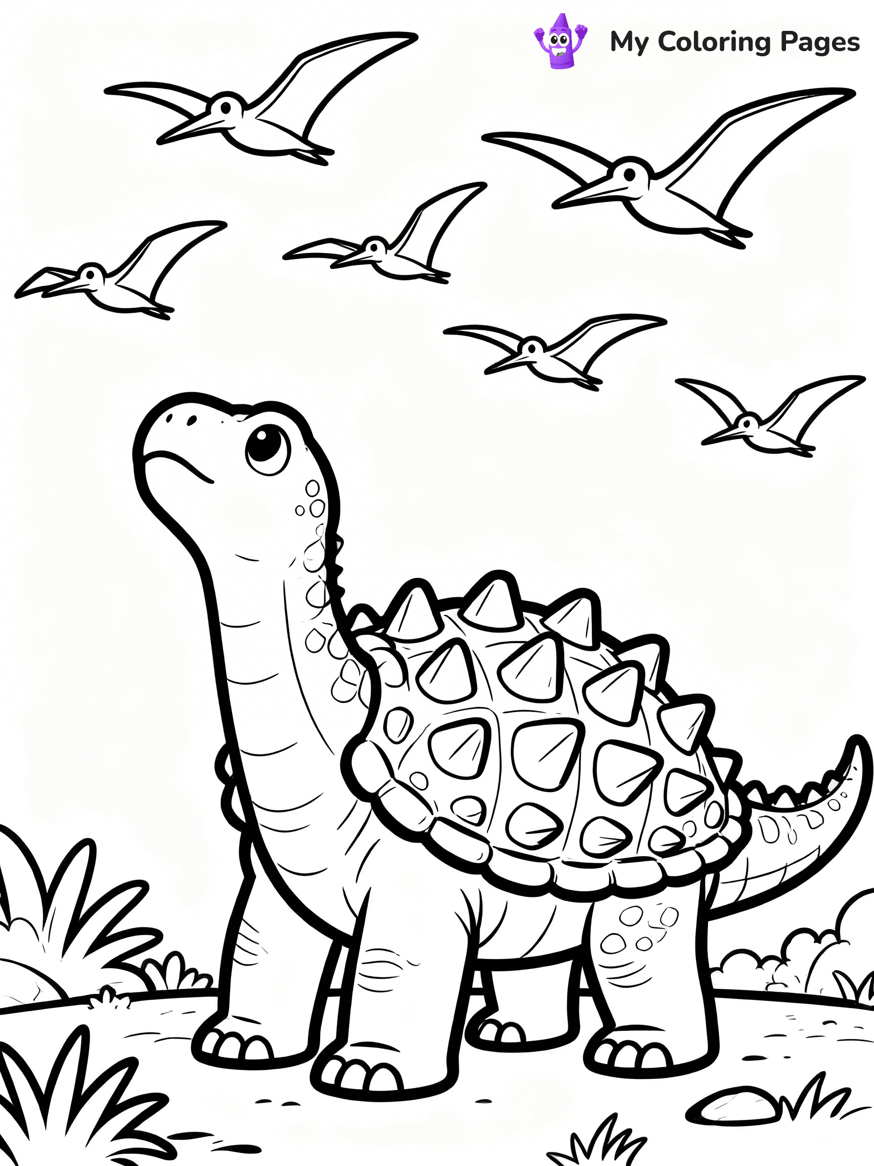 Ankylosaurus Coloring Pages - 18