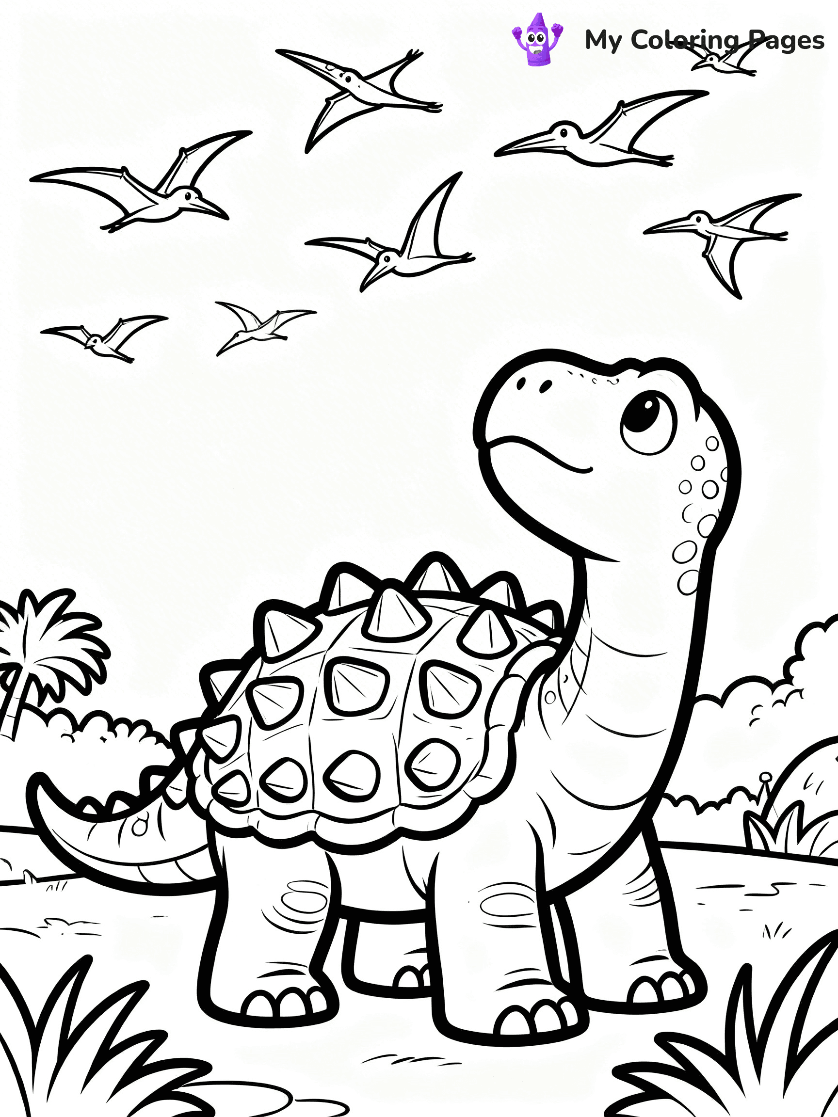 Ankylosaurus Coloring Pages - 17