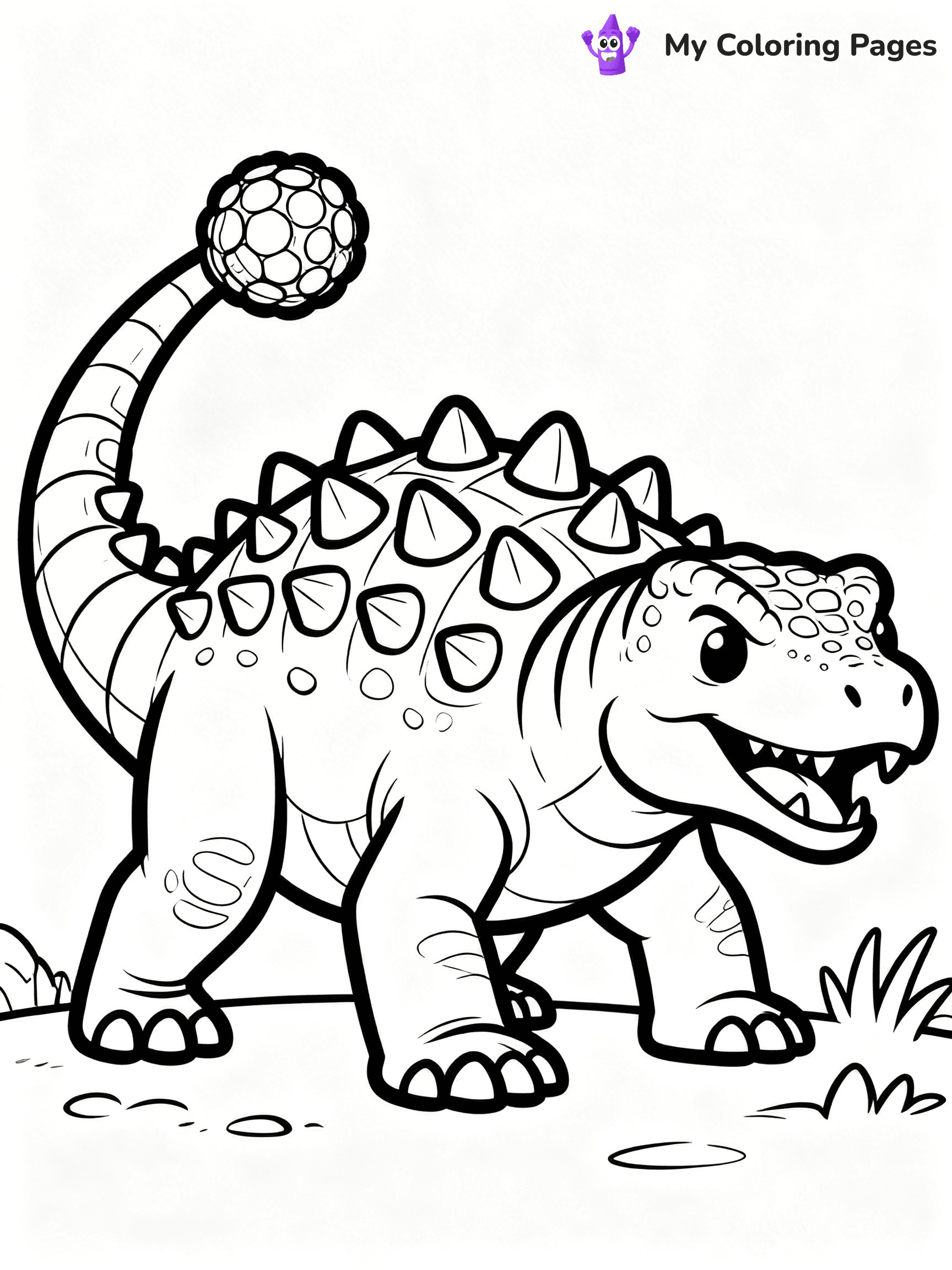Ankylosaurus Coloring Pages - 16