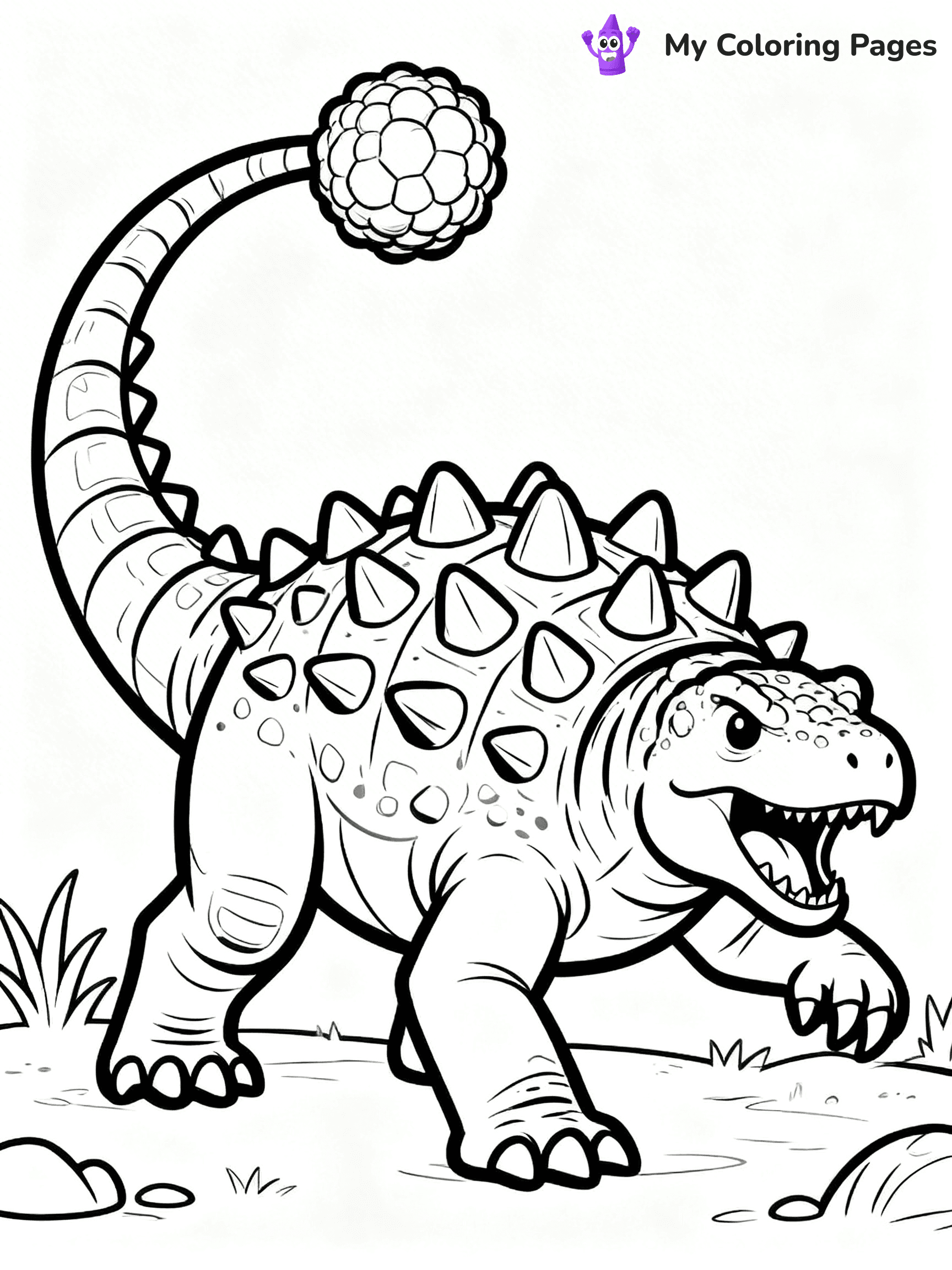 Ankylosaurus Coloring Pages - 15