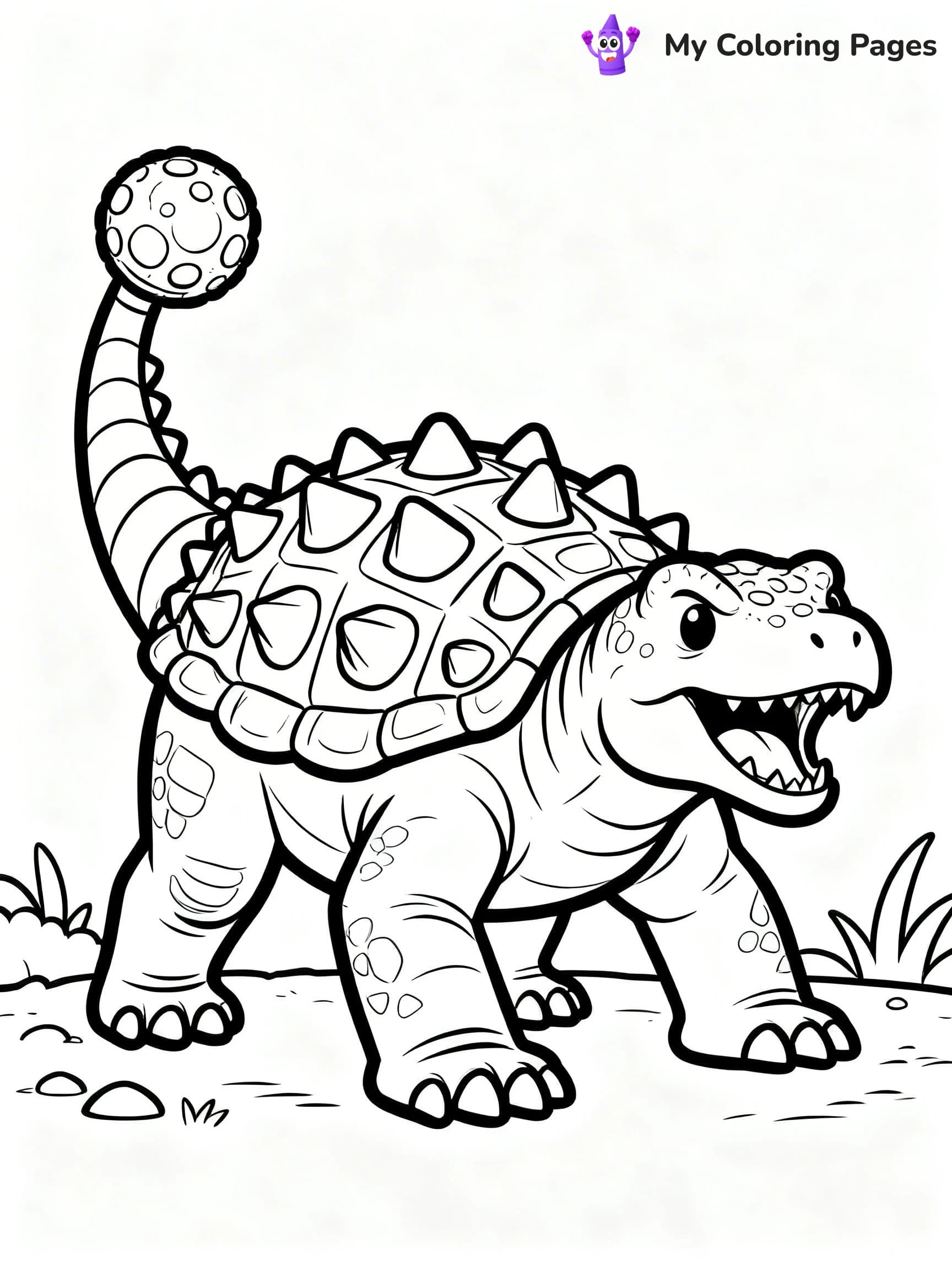 Ankylosaurus Coloring Pages - 13