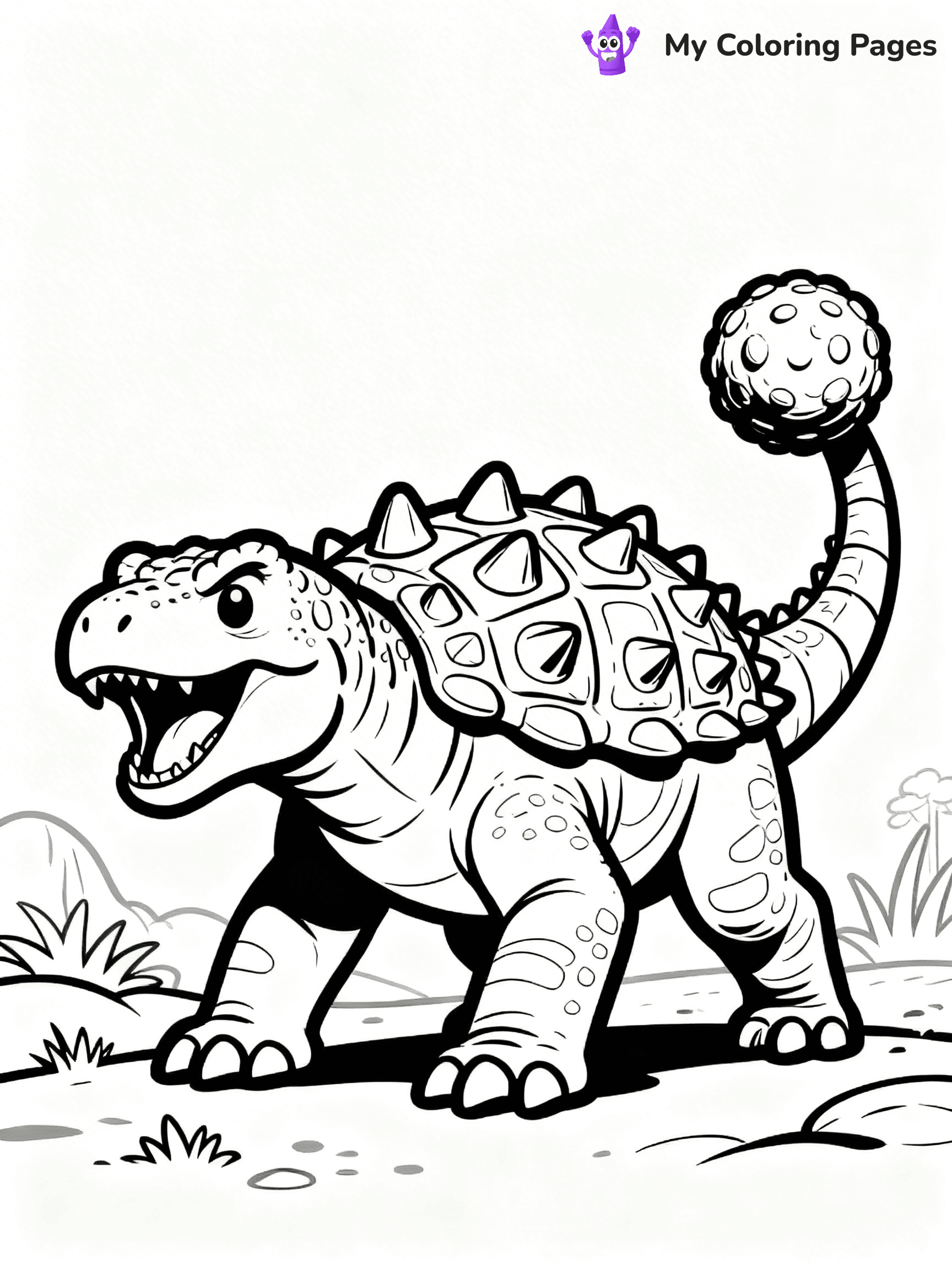 Ankylosaurus Coloring Pages - 12