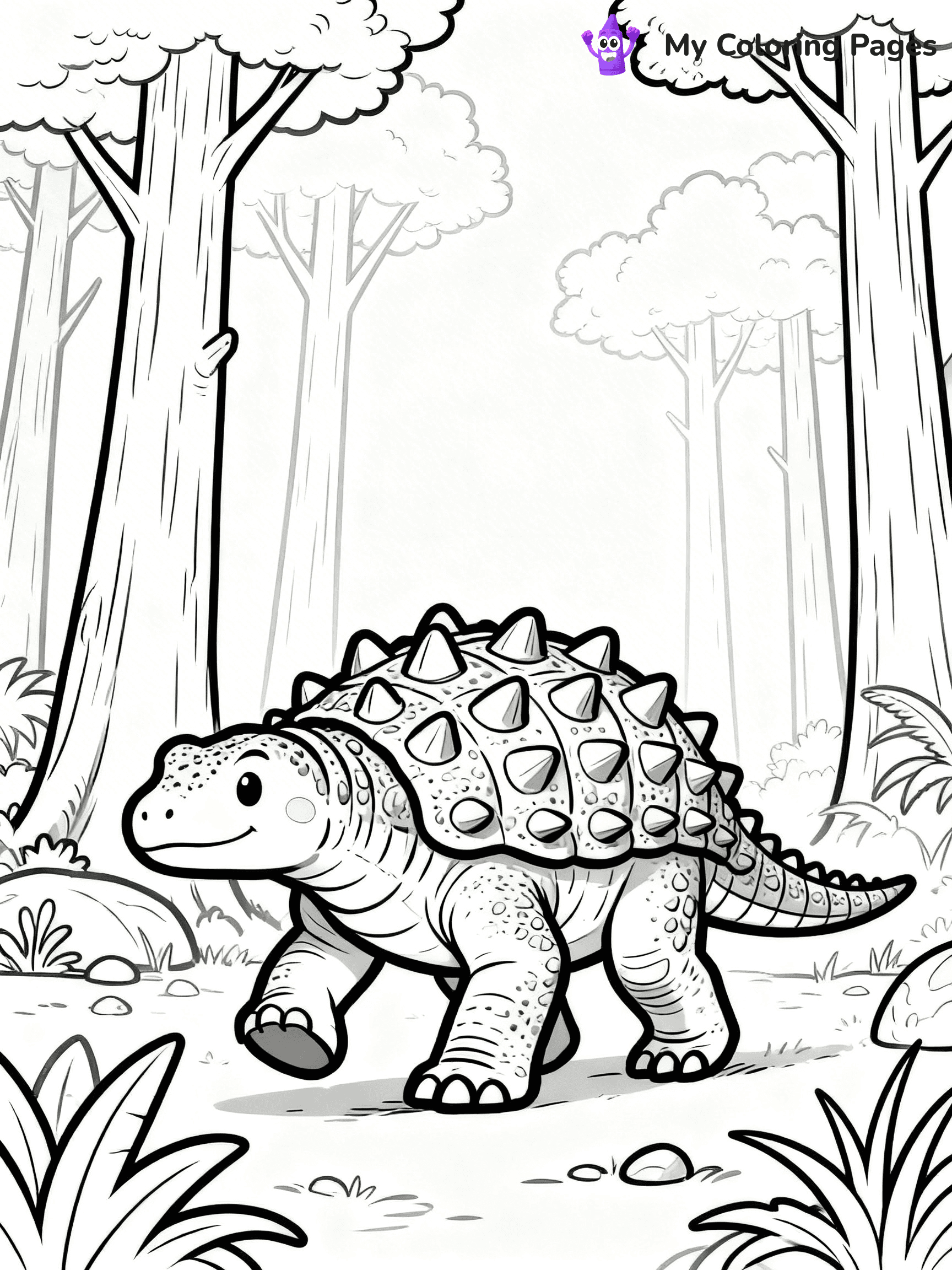 Ankylosaurus Coloring Pages - 4