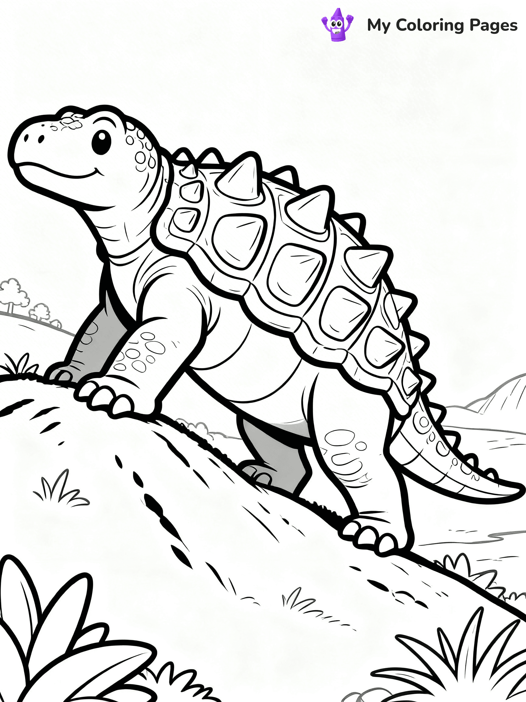 Ankylosaurus Coloring Pages - 3