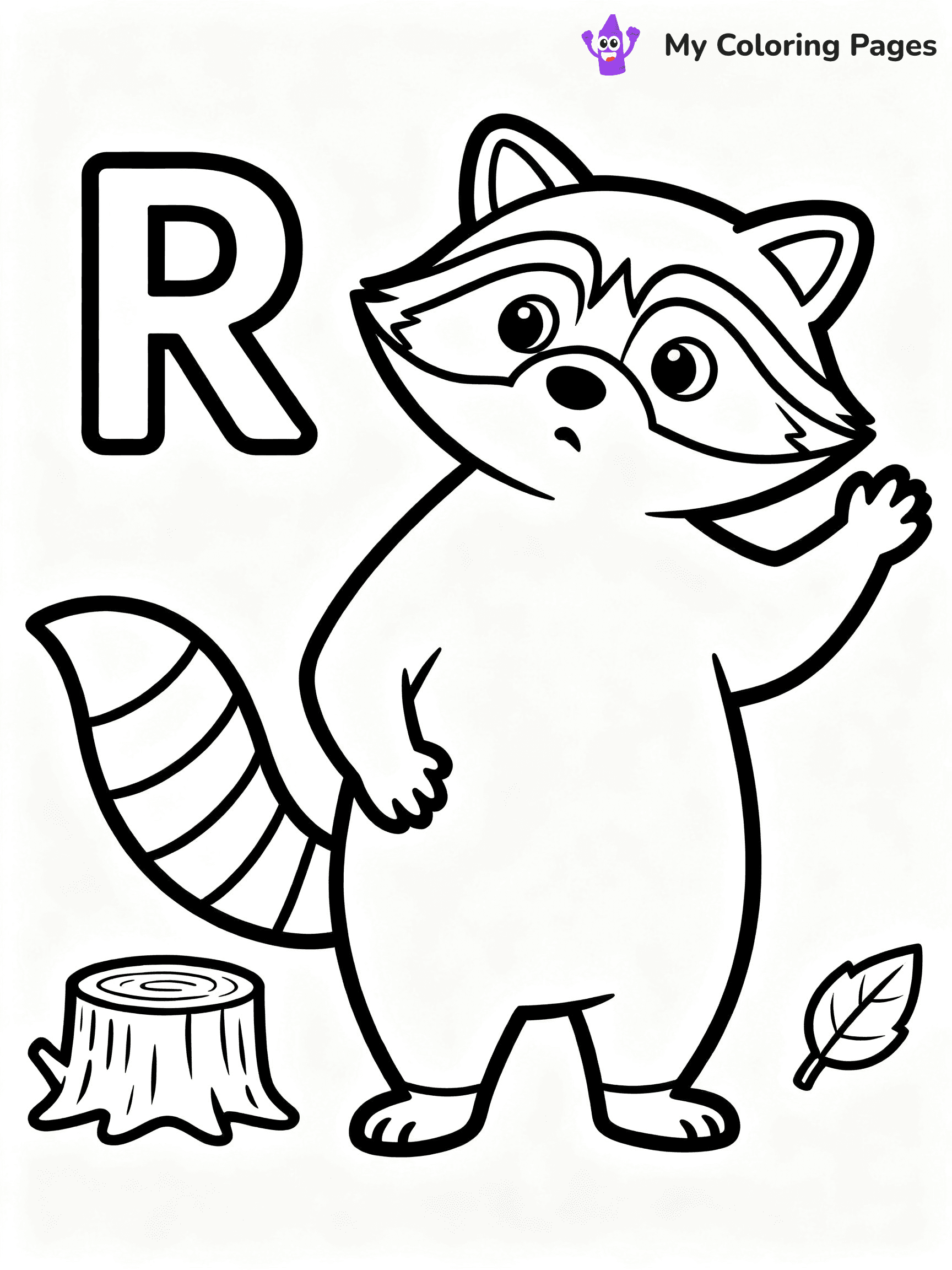 Letter R Coloring Pages - 1