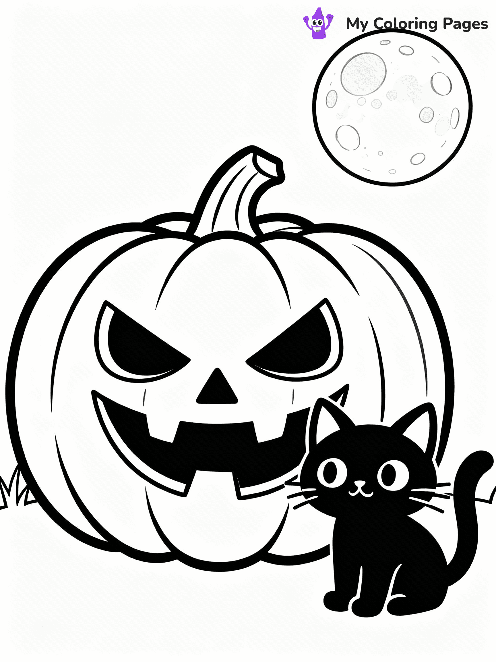 Jack O Lantern Coloring Pages - 2