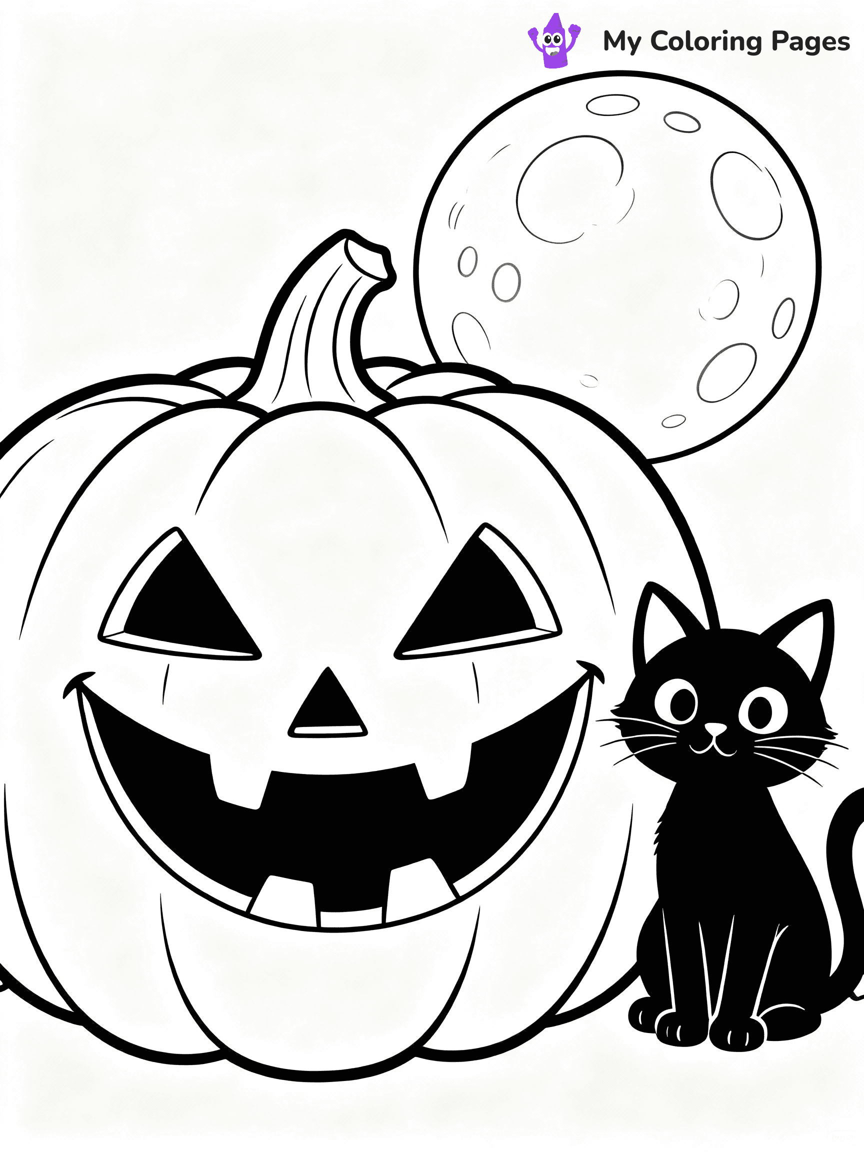Jack O Lantern Coloring Pages - 1