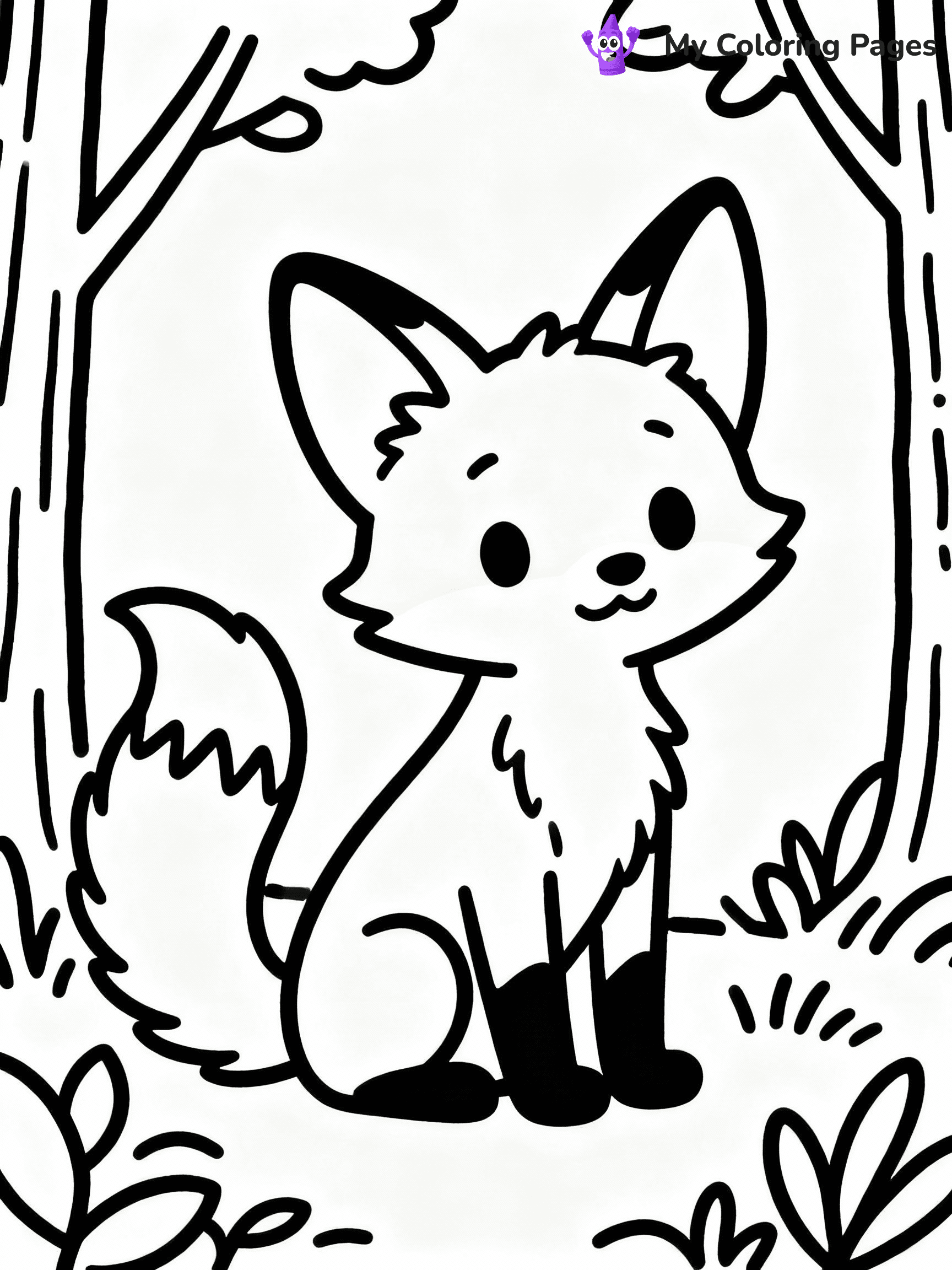 ⚠️ CRITICAL REQUIREMENT - ABSOLUTE BLACK AND WHITE ONLY ⚠️
This MUST be a BLACK AND WHITE line drawing ONLY. NO COLORS whatsoever.
- ONLY pure black lines (#000000) on pure white background (#FFFFFF)
- ABSOLUTELY NO colors, NO shading, NO gradients, NO grayscale
- If there are ANY colors in the output, the image is REJECTED
- This is a COLORING PAGE - meant to be COLORED IN by children
- The output must be UNCOLORED line art ready for coloring
⚠️ SUBJECT TO DRAW: Playful baby fox in a forest, sitting on its hind legs, bushy tail curled, large ears perked
(REMEMBER: Output must be BLACK AND WHITE line art only, NOT colored!)
# COLORING PAGE: BLACK OUTLINES ONLY - WHITE BACKGROUND MANDATORY
Create a **coloring book page** using EXACTLY two values: black lines, white space.
## NON-NEGOTIABLE BINARY RULES
- **ONLY #000000 (black) and #FFFFFF (white)** - NO other values exist
- **EVERY PIXEL = BLACK OR WHITE** - no gray/shading/antialiasing
- **WHITE BACKGROUND MANDATORY** - entire canvas stays white
- **ALL SHAPES HOLLOW** - everything is empty outlines waiting to be colored
- **FORBIDDEN:** fills, shading, gradients, patterns, textures, colors
- **NO SOLID REGIONS** - if it's not a thin line, it's wrong
## Universal Line Standards
- Black outlines ONLY - thin, uniform weight
- Every shape completely empty inside
- Closed contours suitable for coloring
- Simple flat illustration - zero depth/3D/realism
- **Style:** Whimsical Doodle Art Alley - rounded, friendly outlines (unless specified)
## Everything = Outline Only
- Characters/animals: hollow shapes
- Objects/clothing: empty contours
- Backgrounds/scenery: line work only
- Natural elements: outlined forms
- Dark/night areas: don't exist (use outlined symbols)
- Textures/patterns: convert to simple lines
## The Test
Can a child color EVERY white space with crayons? If any area is pre-filled/shaded/gray or colored in, it FAILS. Every shape must be waiting to receive color.
**FINAL OUTPUT**: Binary coloring page. Black lines define shapes. White spaces ready for coloring. Nothing else exists. No exceptions. Print-ready.
⚠️ FINAL REMINDER: Draw the subject "Playful baby fox in a forest, sitting on its hind legs, bushy tail curled, large ears perked" as BLACK AND WHITE line art. Zero colors in output.