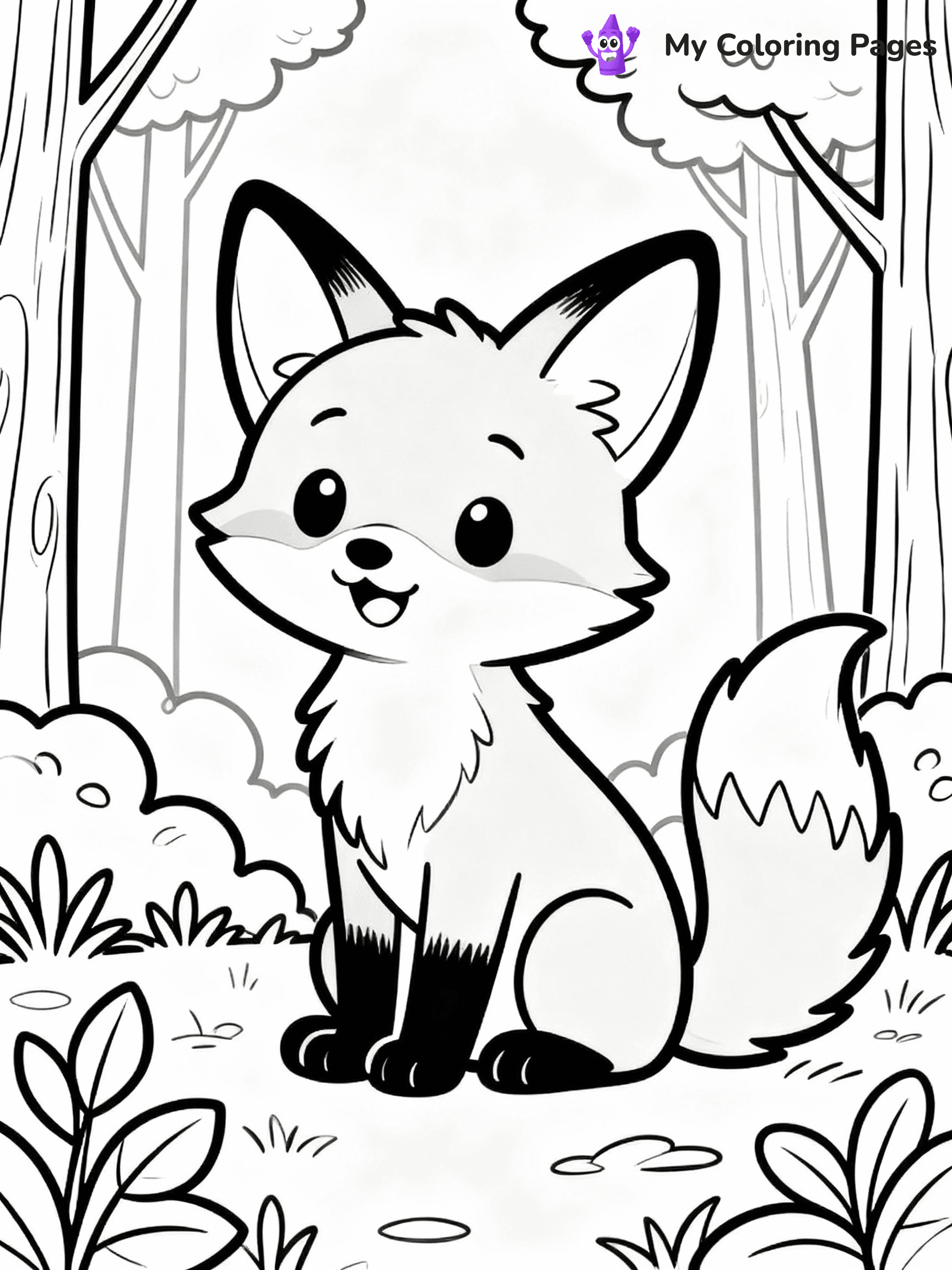 ⚠️ CRITICAL REQUIREMENT - ABSOLUTE BLACK AND WHITE ONLY ⚠️
This MUST be a BLACK AND WHITE line drawing ONLY. NO COLORS whatsoever.
- ONLY pure black lines (#000000) on pure white background (#FFFFFF)
- ABSOLUTELY NO colors, NO shading, NO gradients, NO grayscale
- If there are ANY colors in the output, the image is REJECTED
- This is a COLORING PAGE - meant to be COLORED IN by children
- The output must be UNCOLORED line art ready for coloring
⚠️ SUBJECT TO DRAW: Playful baby fox in a forest, sitting on its hind legs, bushy tail curled, large ears perked
(REMEMBER: Output must be BLACK AND WHITE line art only, NOT colored!)
# COLORING PAGE: BLACK OUTLINES ONLY - WHITE BACKGROUND MANDATORY
Create a **coloring book page** using EXACTLY two values: black lines, white space.
## NON-NEGOTIABLE BINARY RULES
- **ONLY #000000 (black) and #FFFFFF (white)** - NO other values exist
- **EVERY PIXEL = BLACK OR WHITE** - no gray/shading/antialiasing
- **WHITE BACKGROUND MANDATORY** - entire canvas stays white
- **ALL SHAPES HOLLOW** - everything is empty outlines waiting to be colored
- **FORBIDDEN:** fills, shading, gradients, patterns, textures, colors
- **NO SOLID REGIONS** - if it's not a thin line, it's wrong
## Universal Line Standards
- Black outlines ONLY - thin, uniform weight
- Every shape completely empty inside
- Closed contours suitable for coloring
- Simple flat illustration - zero depth/3D/realism
- **Style:** Whimsical Doodle Art Alley - rounded, friendly outlines (unless specified)
## Everything = Outline Only
- Characters/animals: hollow shapes
- Objects/clothing: empty contours
- Backgrounds/scenery: line work only
- Natural elements: outlined forms
- Dark/night areas: don't exist (use outlined symbols)
- Textures/patterns: convert to simple lines
## The Test
Can a child color EVERY white space with crayons? If any area is pre-filled/shaded/gray or colored in, it FAILS. Every shape must be waiting to receive color.
**FINAL OUTPUT**: Binary coloring page. Black lines define shapes. White spaces ready for coloring. Nothing else exists. No exceptions. Print-ready.
⚠️ FINAL REMINDER: Draw the subject "Playful baby fox in a forest, sitting on its hind legs, bushy tail curled, large ears perked" as BLACK AND WHITE line art. Zero colors in output.