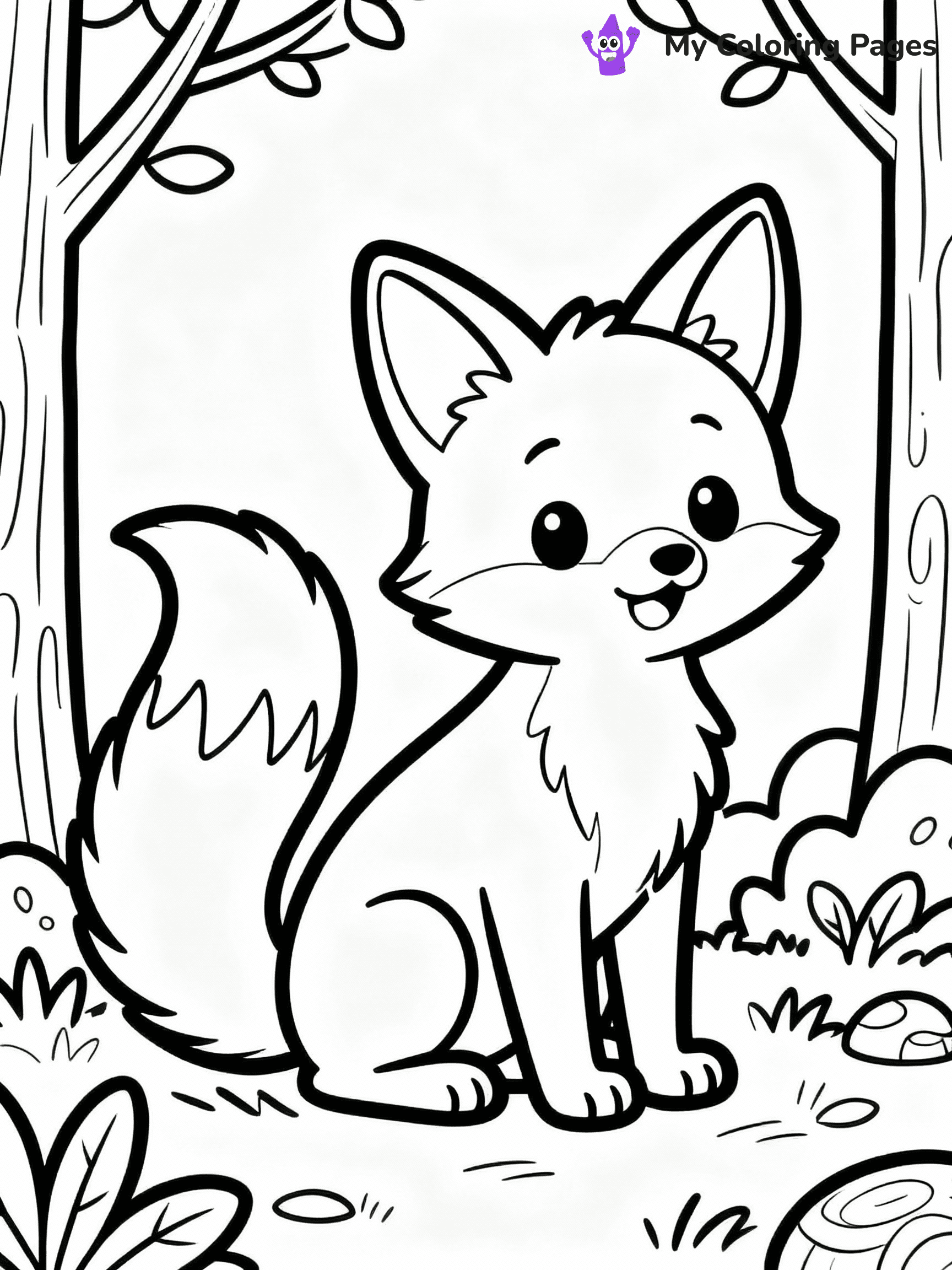 ⚠️ CRITICAL REQUIREMENT - ABSOLUTE BLACK AND WHITE ONLY ⚠️
This MUST be a BLACK AND WHITE line drawing ONLY. NO COLORS whatsoever.
- ONLY pure black lines (#000000) on pure white background (#FFFFFF)
- ABSOLUTELY NO colors, NO shading, NO gradients, NO grayscale
- If there are ANY colors in the output, the image is REJECTED
- This is a COLORING PAGE - meant to be COLORED IN by children
- The output must be UNCOLORED line art ready for coloring
⚠️ SUBJECT TO DRAW: Playful baby fox in a forest, sitting on its hind legs, bushy tail curled, large ears perked
(REMEMBER: Output must be BLACK AND WHITE line art only, NOT colored!)
# COLORING PAGE: BLACK OUTLINES ONLY - WHITE BACKGROUND MANDATORY
Create a **coloring book page** using EXACTLY two values: black lines, white space.
## NON-NEGOTIABLE BINARY RULES
- **ONLY #000000 (black) and #FFFFFF (white)** - NO other values exist
- **EVERY PIXEL = BLACK OR WHITE** - no gray/shading/antialiasing
- **WHITE BACKGROUND MANDATORY** - entire canvas stays white
- **ALL SHAPES HOLLOW** - everything is empty outlines waiting to be colored
- **FORBIDDEN:** fills, shading, gradients, patterns, textures, colors
- **NO SOLID REGIONS** - if it's not a thin line, it's wrong
## Universal Line Standards
- Black outlines ONLY - thin, uniform weight
- Every shape completely empty inside
- Closed contours suitable for coloring
- Simple flat illustration - zero depth/3D/realism
- **Style:** Whimsical Doodle Art Alley - rounded, friendly outlines (unless specified)
## Everything = Outline Only
- Characters/animals: hollow shapes
- Objects/clothing: empty contours
- Backgrounds/scenery: line work only
- Natural elements: outlined forms
- Dark/night areas: don't exist (use outlined symbols)
- Textures/patterns: convert to simple lines
## The Test
Can a child color EVERY white space with crayons? If any area is pre-filled/shaded/gray or colored in, it FAILS. Every shape must be waiting to receive color.
**FINAL OUTPUT**: Binary coloring page. Black lines define shapes. White spaces ready for coloring. Nothing else exists. No exceptions. Print-ready.
⚠️ FINAL REMINDER: Draw the subject "Playful baby fox in a forest, sitting on its hind legs, bushy tail curled, large ears perked" as BLACK AND WHITE line art. Zero colors in output.