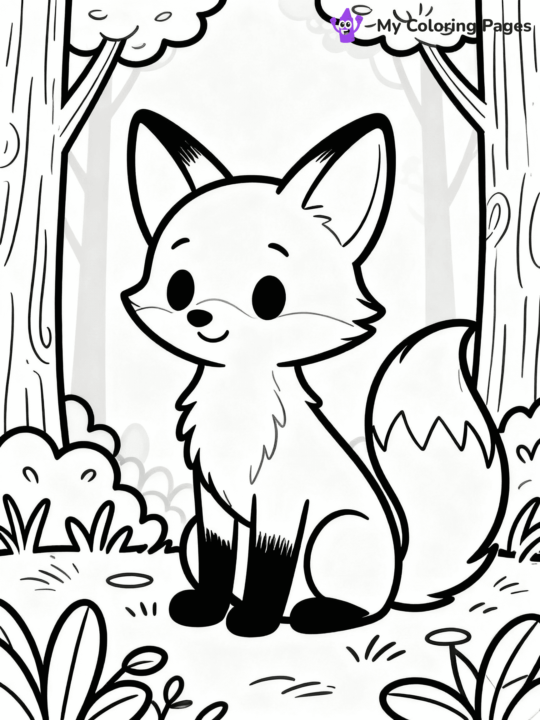 ⚠️ CRITICAL REQUIREMENT - ABSOLUTE BLACK AND WHITE ONLY ⚠️
This MUST be a BLACK AND WHITE line drawing ONLY. NO COLORS whatsoever.
- ONLY pure black lines (#000000) on pure white background (#FFFFFF)
- ABSOLUTELY NO colors, NO shading, NO gradients, NO grayscale
- If there are ANY colors in the output, the image is REJECTED
- This is a COLORING PAGE - meant to be COLORED IN by children
- The output must be UNCOLORED line art ready for coloring
⚠️ SUBJECT TO DRAW: Playful baby fox in a forest, sitting on its hind legs, bushy tail curled, large ears perked
(REMEMBER: Output must be BLACK AND WHITE line art only, NOT colored!)
# COLORING PAGE: BLACK OUTLINES ONLY - WHITE BACKGROUND MANDATORY
Create a **coloring book page** using EXACTLY two values: black lines, white space.
## NON-NEGOTIABLE BINARY RULES
- **ONLY #000000 (black) and #FFFFFF (white)** - NO other values exist
- **EVERY PIXEL = BLACK OR WHITE** - no gray/shading/antialiasing
- **WHITE BACKGROUND MANDATORY** - entire canvas stays white
- **ALL SHAPES HOLLOW** - everything is empty outlines waiting to be colored
- **FORBIDDEN:** fills, shading, gradients, patterns, textures, colors
- **NO SOLID REGIONS** - if it's not a thin line, it's wrong
## Universal Line Standards
- Black outlines ONLY - thin, uniform weight
- Every shape completely empty inside
- Closed contours suitable for coloring
- Simple flat illustration - zero depth/3D/realism
- **Style:** Whimsical Doodle Art Alley - rounded, friendly outlines (unless specified)
## Everything = Outline Only
- Characters/animals: hollow shapes
- Objects/clothing: empty contours
- Backgrounds/scenery: line work only
- Natural elements: outlined forms
- Dark/night areas: don't exist (use outlined symbols)
- Textures/patterns: convert to simple lines
## The Test
Can a child color EVERY white space with crayons? If any area is pre-filled/shaded/gray or colored in, it FAILS. Every shape must be waiting to receive color.
**FINAL OUTPUT**: Binary coloring page. Black lines define shapes. White spaces ready for coloring. Nothing else exists. No exceptions. Print-ready.
⚠️ FINAL REMINDER: Draw the subject "Playful baby fox in a forest, sitting on its hind legs, bushy tail curled, large ears perked" as BLACK AND WHITE line art. Zero colors in output.