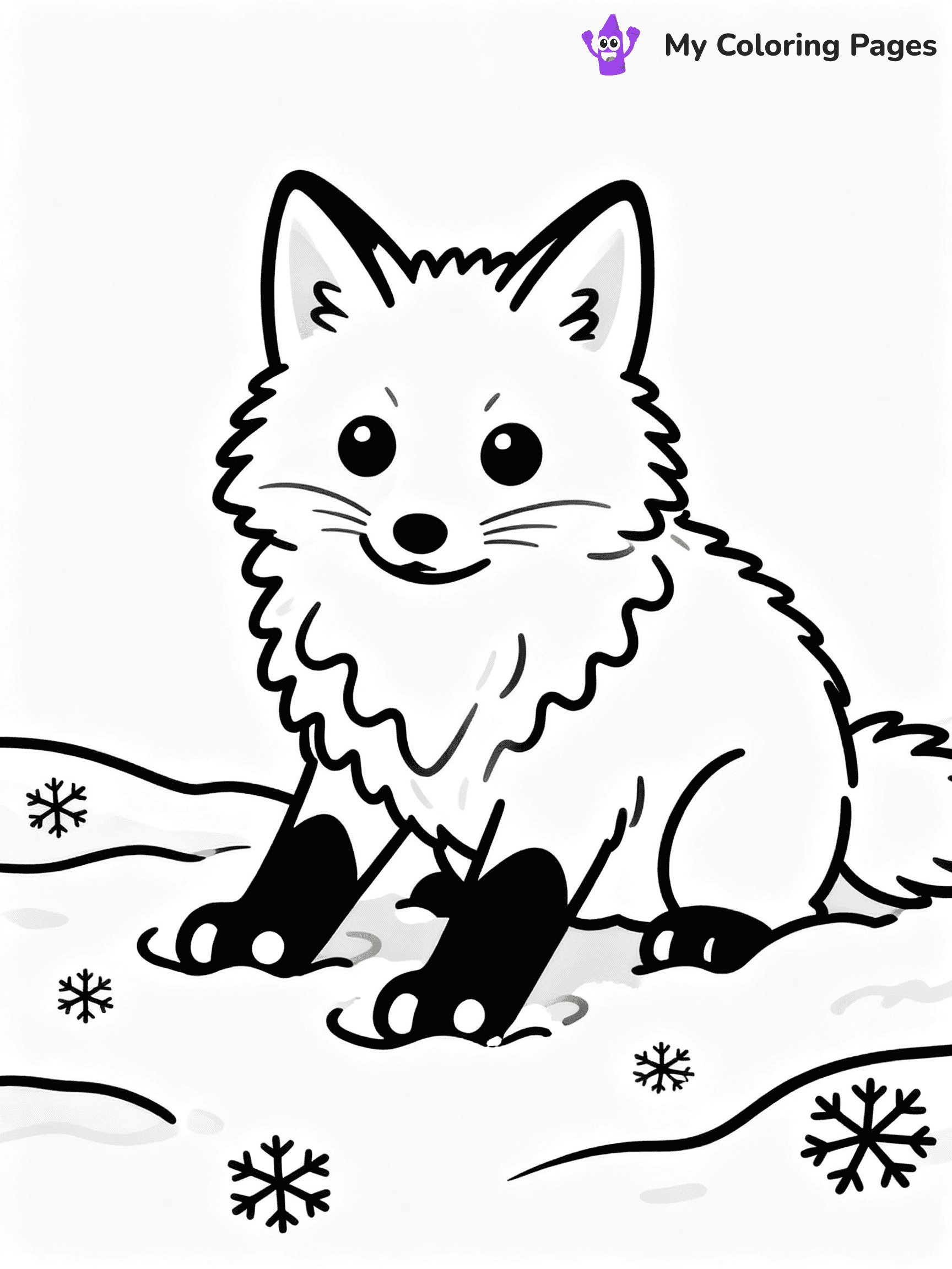 ⚠️ CRITICAL REQUIREMENT - ABSOLUTE BLACK AND WHITE ONLY ⚠️
This MUST be a BLACK AND WHITE line drawing ONLY. NO COLORS whatsoever.
- ONLY pure black lines (#000000) on pure white background (#FFFFFF)
- ABSOLUTELY NO colors, NO shading, NO gradients, NO grayscale
- If there are ANY colors in the output, the image is REJECTED
- This is a COLORING PAGE - meant to be COLORED IN by children
- The output must be UNCOLORED line art ready for coloring
⚠️ SUBJECT TO DRAW: Arctic fox in a snowy landscape, fluffy fur ruffled by wind, paws in the snow, alert expression
(REMEMBER: Output must be BLACK AND WHITE line art only, NOT colored!)
# COLORING PAGE: BLACK OUTLINES ONLY - WHITE BACKGROUND MANDATORY
Create a **coloring book page** using EXACTLY two values: black lines, white space.
## NON-NEGOTIABLE BINARY RULES
- **ONLY #000000 (black) and #FFFFFF (white)** - NO other values exist
- **EVERY PIXEL = BLACK OR WHITE** - no gray/shading/antialiasing
- **WHITE BACKGROUND MANDATORY** - entire canvas stays white
- **ALL SHAPES HOLLOW** - everything is empty outlines waiting to be colored
- **FORBIDDEN:** fills, shading, gradients, patterns, textures, colors
- **NO SOLID REGIONS** - if it's not a thin line, it's wrong
## Universal Line Standards
- Black outlines ONLY - thin, uniform weight
- Every shape completely empty inside
- Closed contours suitable for coloring
- Simple flat illustration - zero depth/3D/realism
- **Style:** Whimsical Doodle Art Alley - rounded, friendly outlines (unless specified)
## Everything = Outline Only
- Characters/animals: hollow shapes
- Objects/clothing: empty contours
- Backgrounds/scenery: line work only
- Natural elements: outlined forms
- Dark/night areas: don't exist (use outlined symbols)
- Textures/patterns: convert to simple lines
## The Test
Can a child color EVERY white space with crayons? If any area is pre-filled/shaded/gray or colored in, it FAILS. Every shape must be waiting to receive color.
**FINAL OUTPUT**: Binary coloring page. Black lines define shapes. White spaces ready for coloring. Nothing else exists. No exceptions. Print-ready.
⚠️ FINAL REMINDER: Draw the subject "Arctic fox in a snowy landscape, fluffy fur ruffled by wind, paws in the snow, alert expression" as BLACK AND WHITE line art. Zero colors in output.