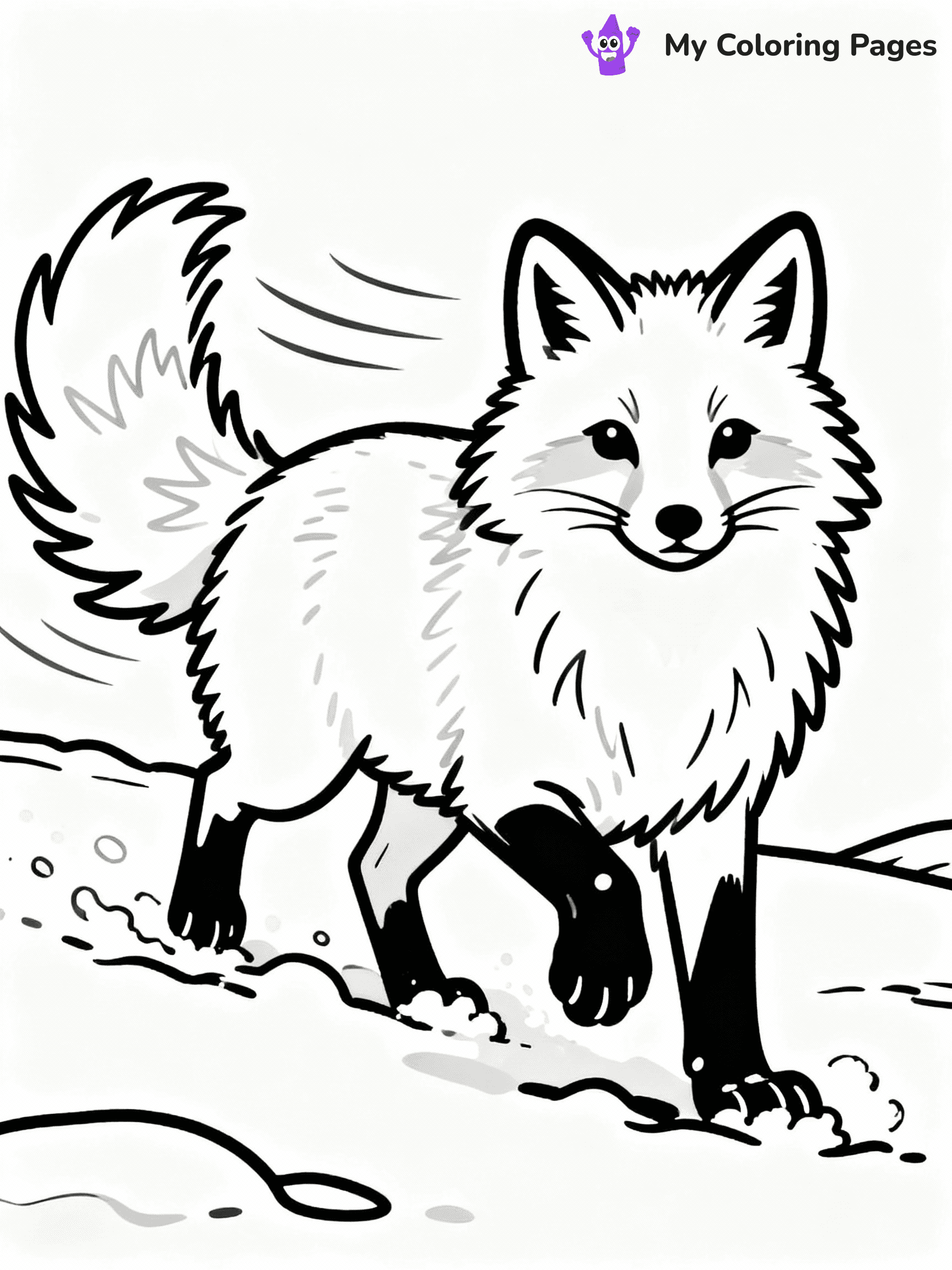 ⚠️ CRITICAL REQUIREMENT - ABSOLUTE BLACK AND WHITE ONLY ⚠️
This MUST be a BLACK AND WHITE line drawing ONLY. NO COLORS whatsoever.
- ONLY pure black lines (#000000) on pure white background (#FFFFFF)
- ABSOLUTELY NO colors, NO shading, NO gradients, NO grayscale
- If there are ANY colors in the output, the image is REJECTED
- This is a COLORING PAGE - meant to be COLORED IN by children
- The output must be UNCOLORED line art ready for coloring
⚠️ SUBJECT TO DRAW: Arctic fox in a snowy landscape, fluffy fur ruffled by wind, paws in the snow, alert expression
(REMEMBER: Output must be BLACK AND WHITE line art only, NOT colored!)
# COLORING PAGE: BLACK OUTLINES ONLY - WHITE BACKGROUND MANDATORY
Create a **coloring book page** using EXACTLY two values: black lines, white space.
## NON-NEGOTIABLE BINARY RULES
- **ONLY #000000 (black) and #FFFFFF (white)** - NO other values exist
- **EVERY PIXEL = BLACK OR WHITE** - no gray/shading/antialiasing
- **WHITE BACKGROUND MANDATORY** - entire canvas stays white
- **ALL SHAPES HOLLOW** - everything is empty outlines waiting to be colored
- **FORBIDDEN:** fills, shading, gradients, patterns, textures, colors
- **NO SOLID REGIONS** - if it's not a thin line, it's wrong
## Universal Line Standards
- Black outlines ONLY - thin, uniform weight
- Every shape completely empty inside
- Closed contours suitable for coloring
- Simple flat illustration - zero depth/3D/realism
- **Style:** Whimsical Doodle Art Alley - rounded, friendly outlines (unless specified)
## Everything = Outline Only
- Characters/animals: hollow shapes
- Objects/clothing: empty contours
- Backgrounds/scenery: line work only
- Natural elements: outlined forms
- Dark/night areas: don't exist (use outlined symbols)
- Textures/patterns: convert to simple lines
## The Test
Can a child color EVERY white space with crayons? If any area is pre-filled/shaded/gray or colored in, it FAILS. Every shape must be waiting to receive color.
**FINAL OUTPUT**: Binary coloring page. Black lines define shapes. White spaces ready for coloring. Nothing else exists. No exceptions. Print-ready.
⚠️ FINAL REMINDER: Draw the subject "Arctic fox in a snowy landscape, fluffy fur ruffled by wind, paws in the snow, alert expression" as BLACK AND WHITE line art. Zero colors in output.