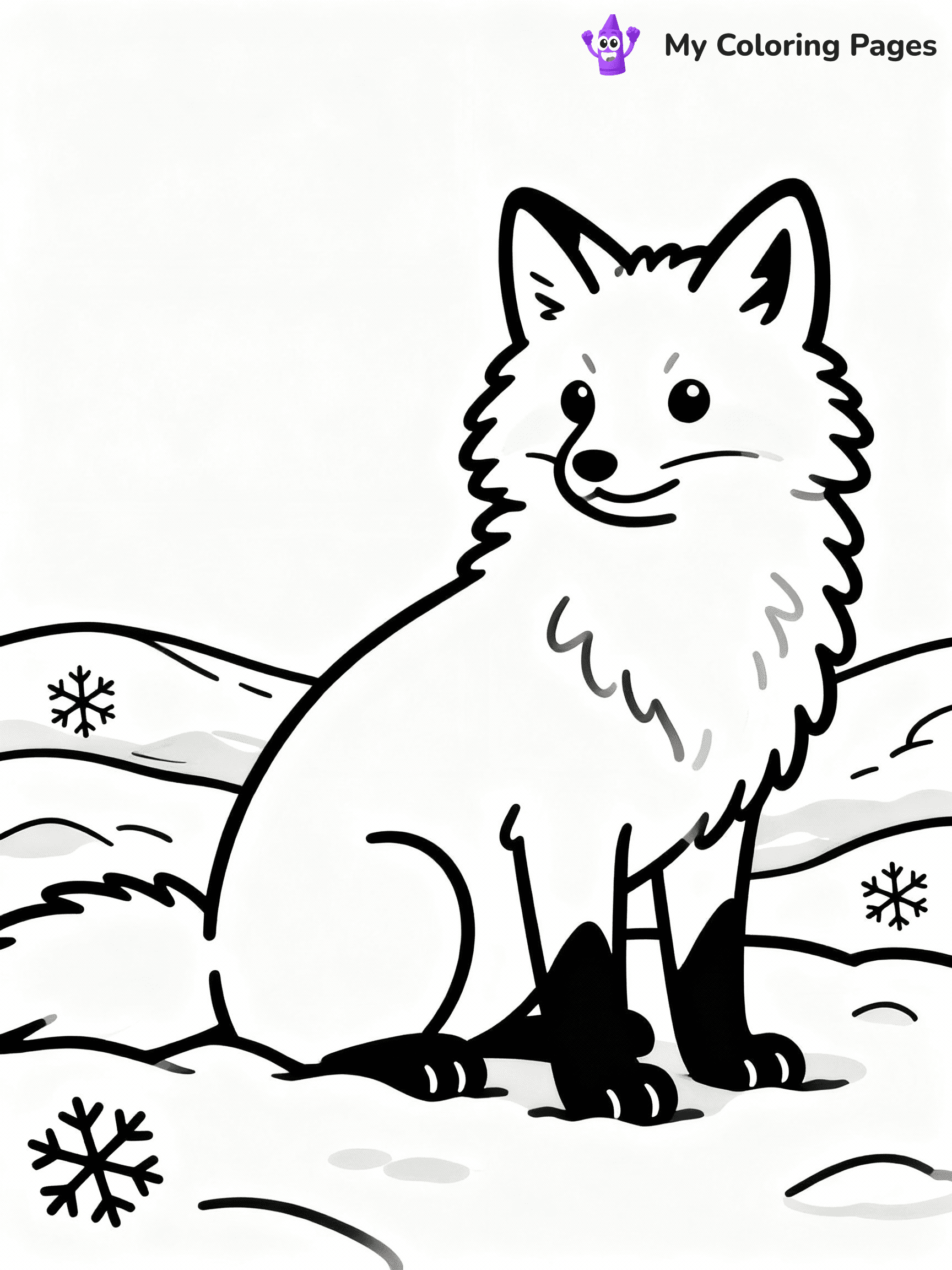 ⚠️ CRITICAL REQUIREMENT - ABSOLUTE BLACK AND WHITE ONLY ⚠️
This MUST be a BLACK AND WHITE line drawing ONLY. NO COLORS whatsoever.
- ONLY pure black lines (#000000) on pure white background (#FFFFFF)
- ABSOLUTELY NO colors, NO shading, NO gradients, NO grayscale
- If there are ANY colors in the output, the image is REJECTED
- This is a COLORING PAGE - meant to be COLORED IN by children
- The output must be UNCOLORED line art ready for coloring
⚠️ SUBJECT TO DRAW: Arctic fox in a snowy landscape, fluffy fur ruffled by wind, paws in the snow, alert expression
(REMEMBER: Output must be BLACK AND WHITE line art only, NOT colored!)
# COLORING PAGE: BLACK OUTLINES ONLY - WHITE BACKGROUND MANDATORY
Create a **coloring book page** using EXACTLY two values: black lines, white space.
## NON-NEGOTIABLE BINARY RULES
- **ONLY #000000 (black) and #FFFFFF (white)** - NO other values exist
- **EVERY PIXEL = BLACK OR WHITE** - no gray/shading/antialiasing
- **WHITE BACKGROUND MANDATORY** - entire canvas stays white
- **ALL SHAPES HOLLOW** - everything is empty outlines waiting to be colored
- **FORBIDDEN:** fills, shading, gradients, patterns, textures, colors
- **NO SOLID REGIONS** - if it's not a thin line, it's wrong
## Universal Line Standards
- Black outlines ONLY - thin, uniform weight
- Every shape completely empty inside
- Closed contours suitable for coloring
- Simple flat illustration - zero depth/3D/realism
- **Style:** Whimsical Doodle Art Alley - rounded, friendly outlines (unless specified)
## Everything = Outline Only
- Characters/animals: hollow shapes
- Objects/clothing: empty contours
- Backgrounds/scenery: line work only
- Natural elements: outlined forms
- Dark/night areas: don't exist (use outlined symbols)
- Textures/patterns: convert to simple lines
## The Test
Can a child color EVERY white space with crayons? If any area is pre-filled/shaded/gray or colored in, it FAILS. Every shape must be waiting to receive color.
**FINAL OUTPUT**: Binary coloring page. Black lines define shapes. White spaces ready for coloring. Nothing else exists. No exceptions. Print-ready.
⚠️ FINAL REMINDER: Draw the subject "Arctic fox in a snowy landscape, fluffy fur ruffled by wind, paws in the snow, alert expression" as BLACK AND WHITE line art. Zero colors in output.