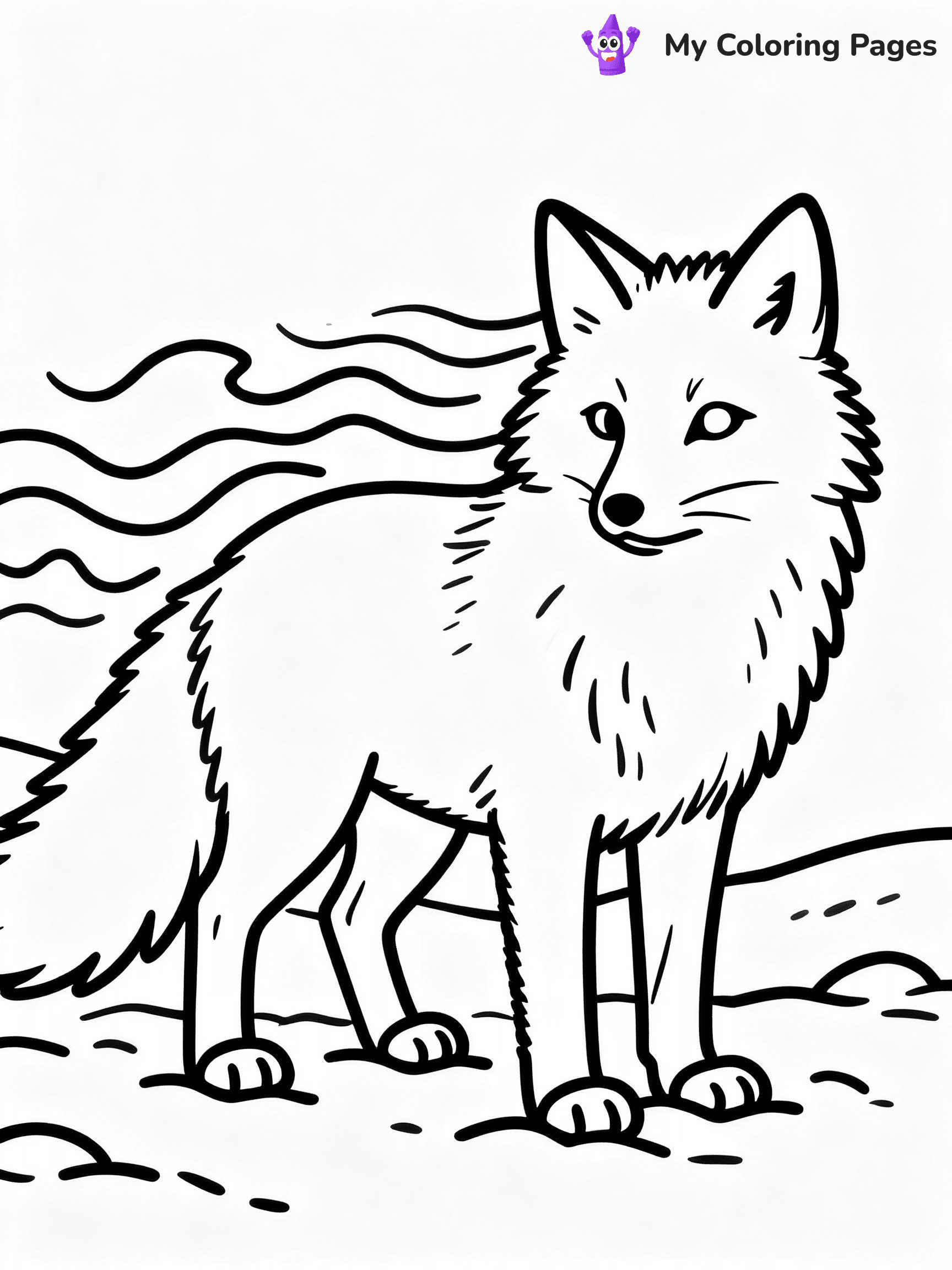 ⚠️ CRITICAL REQUIREMENT - ABSOLUTE BLACK AND WHITE ONLY ⚠️
This MUST be a BLACK AND WHITE line drawing ONLY. NO COLORS whatsoever.
- ONLY pure black lines (#000000) on pure white background (#FFFFFF)
- ABSOLUTELY NO colors, NO shading, NO gradients, NO grayscale
- If there are ANY colors in the output, the image is REJECTED
- This is a COLORING PAGE - meant to be COLORED IN by children
- The output must be UNCOLORED line art ready for coloring
⚠️ SUBJECT TO DRAW: Arctic fox in a snowy landscape, fluffy fur ruffled by wind, paws in the snow, alert expression
(REMEMBER: Output must be BLACK AND WHITE line art only, NOT colored!)
# COLORING PAGE: BLACK OUTLINES ONLY - WHITE BACKGROUND MANDATORY
Create a **coloring book page** using EXACTLY two values: black lines, white space.
## NON-NEGOTIABLE BINARY RULES
- **ONLY #000000 (black) and #FFFFFF (white)** - NO other values exist
- **EVERY PIXEL = BLACK OR WHITE** - no gray/shading/antialiasing
- **WHITE BACKGROUND MANDATORY** - entire canvas stays white
- **ALL SHAPES HOLLOW** - everything is empty outlines waiting to be colored
- **FORBIDDEN:** fills, shading, gradients, patterns, textures, colors
- **NO SOLID REGIONS** - if it's not a thin line, it's wrong
## Universal Line Standards
- Black outlines ONLY - thin, uniform weight
- Every shape completely empty inside
- Closed contours suitable for coloring
- Simple flat illustration - zero depth/3D/realism
- **Style:** Whimsical Doodle Art Alley - rounded, friendly outlines (unless specified)
## Everything = Outline Only
- Characters/animals: hollow shapes
- Objects/clothing: empty contours
- Backgrounds/scenery: line work only
- Natural elements: outlined forms
- Dark/night areas: don't exist (use outlined symbols)
- Textures/patterns: convert to simple lines
## The Test
Can a child color EVERY white space with crayons? If any area is pre-filled/shaded/gray or colored in, it FAILS. Every shape must be waiting to receive color.
**FINAL OUTPUT**: Binary coloring page. Black lines define shapes. White spaces ready for coloring. Nothing else exists. No exceptions. Print-ready.
⚠️ FINAL REMINDER: Draw the subject "Arctic fox in a snowy landscape, fluffy fur ruffled by wind, paws in the snow, alert expression" as BLACK AND WHITE line art. Zero colors in output.