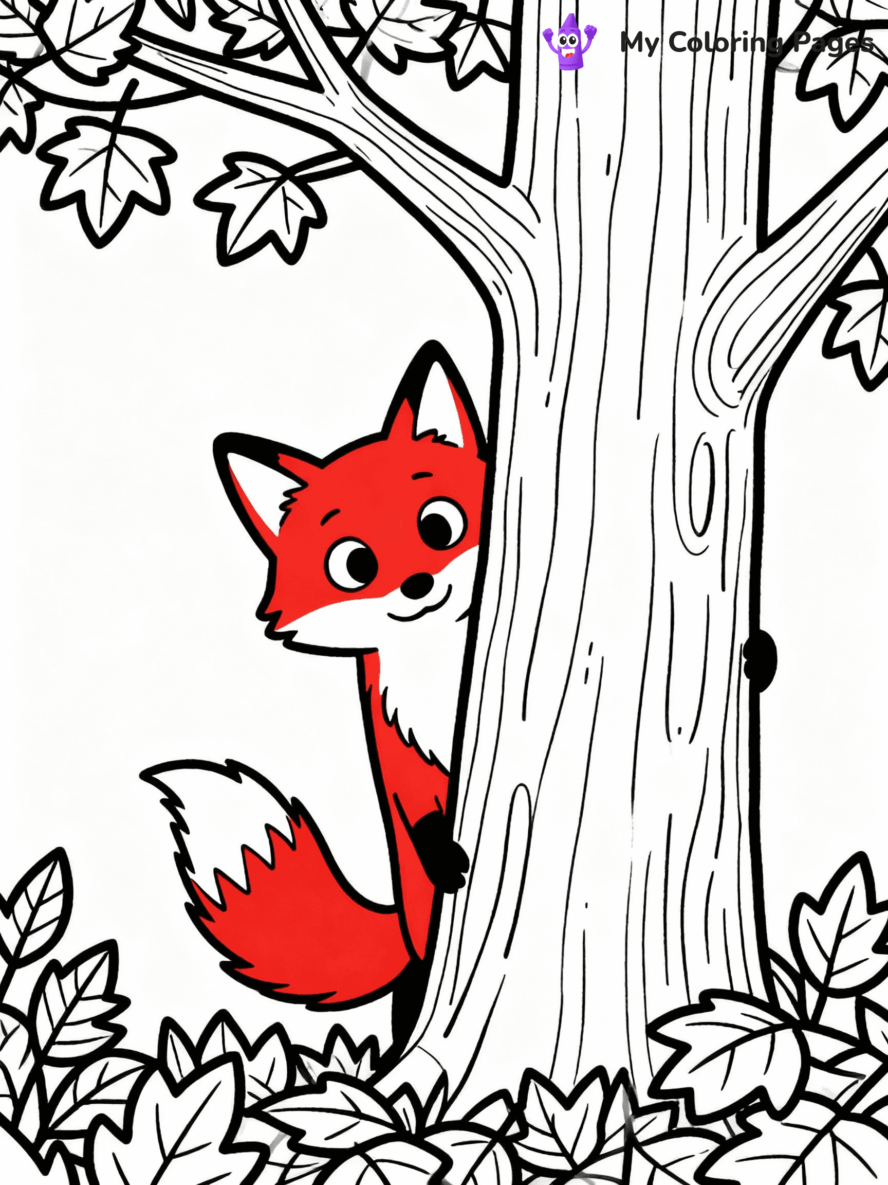 ⚠️ CRITICAL REQUIREMENT - ABSOLUTE BLACK AND WHITE ONLY ⚠️
This MUST be a BLACK AND WHITE line drawing ONLY. NO COLORS whatsoever.
- ONLY pure black lines (#000000) on pure white background (#FFFFFF)
- ABSOLUTELY NO colors, NO shading, NO gradients, NO grayscale
- If there are ANY colors in the output, the image is REJECTED
- This is a COLORING PAGE - meant to be COLORED IN by children
- The output must be UNCOLORED line art ready for coloring
⚠️ SUBJECT TO DRAW: Red fox peeking from behind a tree, bushy tail visible, eyes wide, surrounded by autumn leaves
(REMEMBER: Output must be BLACK AND WHITE line art only, NOT colored!)
# COLORING PAGE: BLACK OUTLINES ONLY - WHITE BACKGROUND MANDATORY
Create a **coloring book page** using EXACTLY two values: black lines, white space.
## NON-NEGOTIABLE BINARY RULES
- **ONLY #000000 (black) and #FFFFFF (white)** - NO other values exist
- **EVERY PIXEL = BLACK OR WHITE** - no gray/shading/antialiasing
- **WHITE BACKGROUND MANDATORY** - entire canvas stays white
- **ALL SHAPES HOLLOW** - everything is empty outlines waiting to be colored
- **FORBIDDEN:** fills, shading, gradients, patterns, textures, colors
- **NO SOLID REGIONS** - if it's not a thin line, it's wrong
## Universal Line Standards
- Black outlines ONLY - thin, uniform weight
- Every shape completely empty inside
- Closed contours suitable for coloring
- Simple flat illustration - zero depth/3D/realism
- **Style:** Whimsical Doodle Art Alley - rounded, friendly outlines (unless specified)
## Everything = Outline Only
- Characters/animals: hollow shapes
- Objects/clothing: empty contours
- Backgrounds/scenery: line work only
- Natural elements: outlined forms
- Dark/night areas: don't exist (use outlined symbols)
- Textures/patterns: convert to simple lines
## The Test
Can a child color EVERY white space with crayons? If any area is pre-filled/shaded/gray or colored in, it FAILS. Every shape must be waiting to receive color.
**FINAL OUTPUT**: Binary coloring page. Black lines define shapes. White spaces ready for coloring. Nothing else exists. No exceptions. Print-ready.
⚠️ FINAL REMINDER: Draw the subject "Red fox peeking from behind a tree, bushy tail visible, eyes wide, surrounded by autumn leaves" as BLACK AND WHITE line art. Zero colors in output.