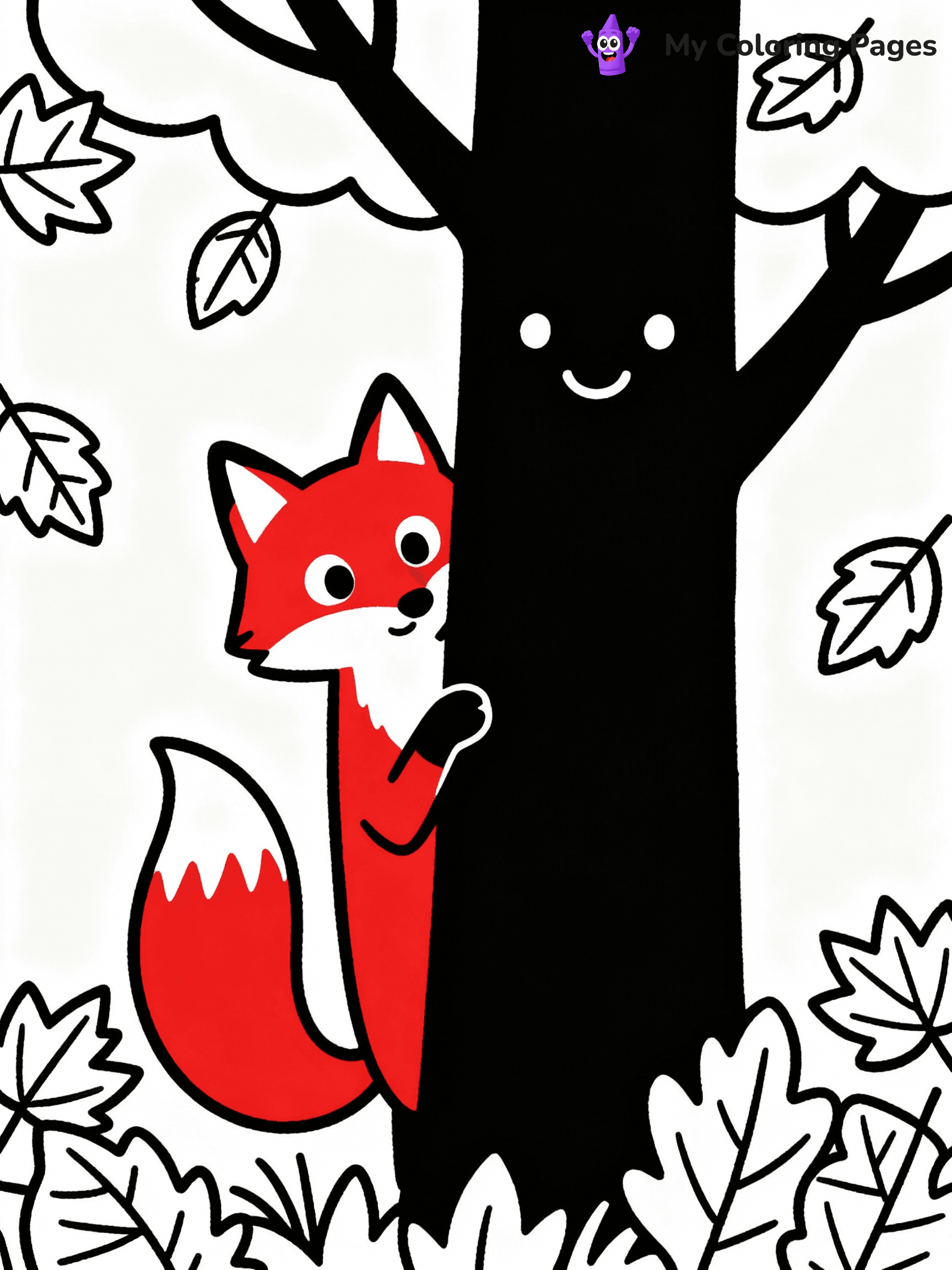 ⚠️ CRITICAL REQUIREMENT - ABSOLUTE BLACK AND WHITE ONLY ⚠️
This MUST be a BLACK AND WHITE line drawing ONLY. NO COLORS whatsoever.
- ONLY pure black lines (#000000) on pure white background (#FFFFFF)
- ABSOLUTELY NO colors, NO shading, NO gradients, NO grayscale
- If there are ANY colors in the output, the image is REJECTED
- This is a COLORING PAGE - meant to be COLORED IN by children
- The output must be UNCOLORED line art ready for coloring
⚠️ SUBJECT TO DRAW: Red fox peeking from behind a tree, bushy tail visible, eyes wide, surrounded by autumn leaves
(REMEMBER: Output must be BLACK AND WHITE line art only, NOT colored!)
# COLORING PAGE: BLACK OUTLINES ONLY - WHITE BACKGROUND MANDATORY
Create a **coloring book page** using EXACTLY two values: black lines, white space.
## NON-NEGOTIABLE BINARY RULES
- **ONLY #000000 (black) and #FFFFFF (white)** - NO other values exist
- **EVERY PIXEL = BLACK OR WHITE** - no gray/shading/antialiasing
- **WHITE BACKGROUND MANDATORY** - entire canvas stays white
- **ALL SHAPES HOLLOW** - everything is empty outlines waiting to be colored
- **FORBIDDEN:** fills, shading, gradients, patterns, textures, colors
- **NO SOLID REGIONS** - if it's not a thin line, it's wrong
## Universal Line Standards
- Black outlines ONLY - thin, uniform weight
- Every shape completely empty inside
- Closed contours suitable for coloring
- Simple flat illustration - zero depth/3D/realism
- **Style:** Whimsical Doodle Art Alley - rounded, friendly outlines (unless specified)
## Everything = Outline Only
- Characters/animals: hollow shapes
- Objects/clothing: empty contours
- Backgrounds/scenery: line work only
- Natural elements: outlined forms
- Dark/night areas: don't exist (use outlined symbols)
- Textures/patterns: convert to simple lines
## The Test
Can a child color EVERY white space with crayons? If any area is pre-filled/shaded/gray or colored in, it FAILS. Every shape must be waiting to receive color.
**FINAL OUTPUT**: Binary coloring page. Black lines define shapes. White spaces ready for coloring. Nothing else exists. No exceptions. Print-ready.
⚠️ FINAL REMINDER: Draw the subject "Red fox peeking from behind a tree, bushy tail visible, eyes wide, surrounded by autumn leaves" as BLACK AND WHITE line art. Zero colors in output.