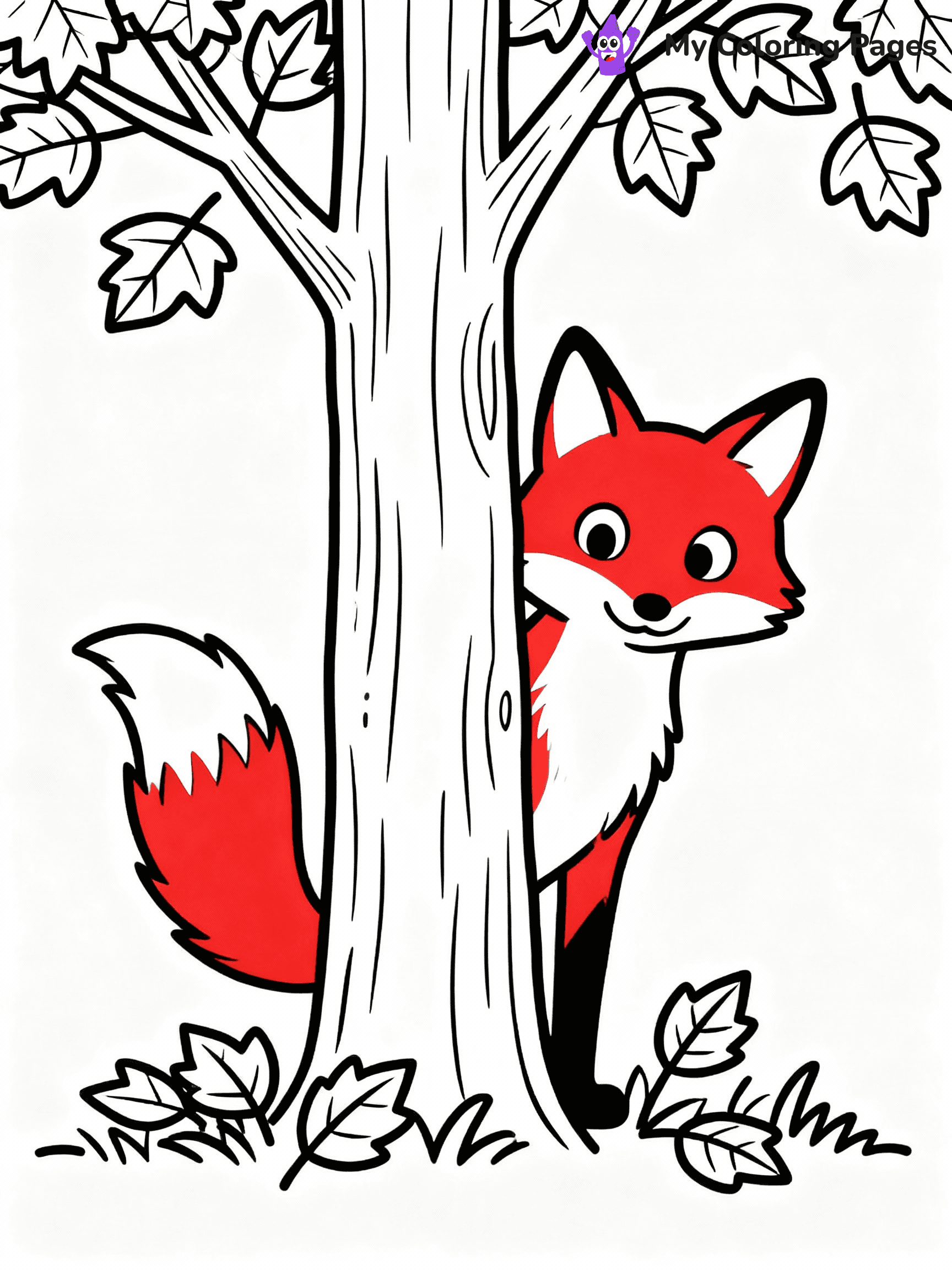 ⚠️ CRITICAL REQUIREMENT - ABSOLUTE BLACK AND WHITE ONLY ⚠️
This MUST be a BLACK AND WHITE line drawing ONLY. NO COLORS whatsoever.
- ONLY pure black lines (#000000) on pure white background (#FFFFFF)
- ABSOLUTELY NO colors, NO shading, NO gradients, NO grayscale
- If there are ANY colors in the output, the image is REJECTED
- This is a COLORING PAGE - meant to be COLORED IN by children
- The output must be UNCOLORED line art ready for coloring
⚠️ SUBJECT TO DRAW: Red fox peeking from behind a tree, bushy tail visible, eyes wide, surrounded by autumn leaves
(REMEMBER: Output must be BLACK AND WHITE line art only, NOT colored!)
# COLORING PAGE: BLACK OUTLINES ONLY - WHITE BACKGROUND MANDATORY
Create a **coloring book page** using EXACTLY two values: black lines, white space.
## NON-NEGOTIABLE BINARY RULES
- **ONLY #000000 (black) and #FFFFFF (white)** - NO other values exist
- **EVERY PIXEL = BLACK OR WHITE** - no gray/shading/antialiasing
- **WHITE BACKGROUND MANDATORY** - entire canvas stays white
- **ALL SHAPES HOLLOW** - everything is empty outlines waiting to be colored
- **FORBIDDEN:** fills, shading, gradients, patterns, textures, colors
- **NO SOLID REGIONS** - if it's not a thin line, it's wrong
## Universal Line Standards
- Black outlines ONLY - thin, uniform weight
- Every shape completely empty inside
- Closed contours suitable for coloring
- Simple flat illustration - zero depth/3D/realism
- **Style:** Whimsical Doodle Art Alley - rounded, friendly outlines (unless specified)
## Everything = Outline Only
- Characters/animals: hollow shapes
- Objects/clothing: empty contours
- Backgrounds/scenery: line work only
- Natural elements: outlined forms
- Dark/night areas: don't exist (use outlined symbols)
- Textures/patterns: convert to simple lines
## The Test
Can a child color EVERY white space with crayons? If any area is pre-filled/shaded/gray or colored in, it FAILS. Every shape must be waiting to receive color.
**FINAL OUTPUT**: Binary coloring page. Black lines define shapes. White spaces ready for coloring. Nothing else exists. No exceptions. Print-ready.
⚠️ FINAL REMINDER: Draw the subject "Red fox peeking from behind a tree, bushy tail visible, eyes wide, surrounded by autumn leaves" as BLACK AND WHITE line art. Zero colors in output.