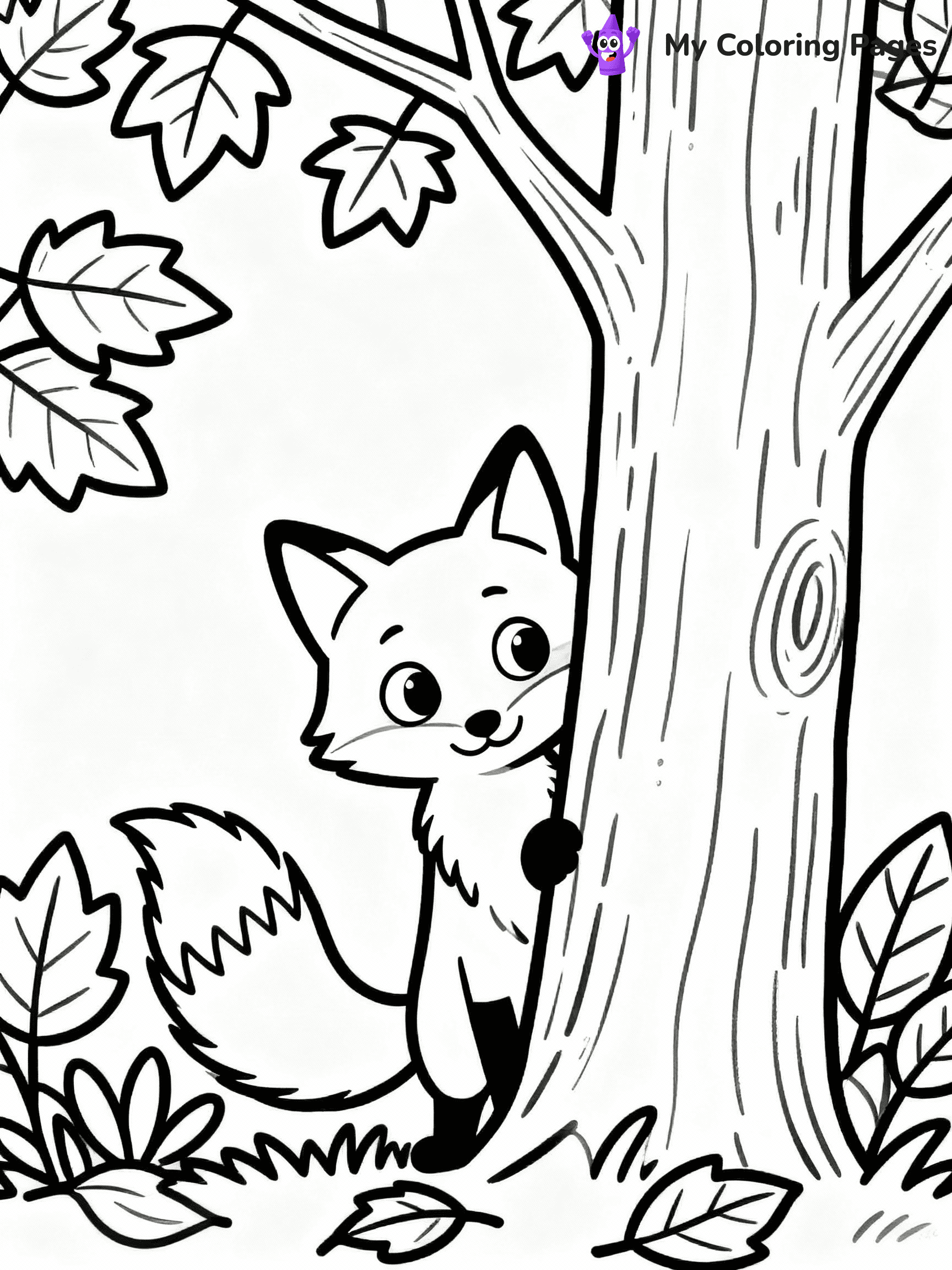 ⚠️ CRITICAL REQUIREMENT - ABSOLUTE BLACK AND WHITE ONLY ⚠️
This MUST be a BLACK AND WHITE line drawing ONLY. NO COLORS whatsoever.
- ONLY pure black lines (#000000) on pure white background (#FFFFFF)
- ABSOLUTELY NO colors, NO shading, NO gradients, NO grayscale
- If there are ANY colors in the output, the image is REJECTED
- This is a COLORING PAGE - meant to be COLORED IN by children
- The output must be UNCOLORED line art ready for coloring
⚠️ SUBJECT TO DRAW: Red fox peeking from behind a tree, bushy tail visible, eyes wide, surrounded by autumn leaves
(REMEMBER: Output must be BLACK AND WHITE line art only, NOT colored!)
# COLORING PAGE: BLACK OUTLINES ONLY - WHITE BACKGROUND MANDATORY
Create a **coloring book page** using EXACTLY two values: black lines, white space.
## NON-NEGOTIABLE BINARY RULES
- **ONLY #000000 (black) and #FFFFFF (white)** - NO other values exist
- **EVERY PIXEL = BLACK OR WHITE** - no gray/shading/antialiasing
- **WHITE BACKGROUND MANDATORY** - entire canvas stays white
- **ALL SHAPES HOLLOW** - everything is empty outlines waiting to be colored
- **FORBIDDEN:** fills, shading, gradients, patterns, textures, colors
- **NO SOLID REGIONS** - if it's not a thin line, it's wrong
## Universal Line Standards
- Black outlines ONLY - thin, uniform weight
- Every shape completely empty inside
- Closed contours suitable for coloring
- Simple flat illustration - zero depth/3D/realism
- **Style:** Whimsical Doodle Art Alley - rounded, friendly outlines (unless specified)
## Everything = Outline Only
- Characters/animals: hollow shapes
- Objects/clothing: empty contours
- Backgrounds/scenery: line work only
- Natural elements: outlined forms
- Dark/night areas: don't exist (use outlined symbols)
- Textures/patterns: convert to simple lines
## The Test
Can a child color EVERY white space with crayons? If any area is pre-filled/shaded/gray or colored in, it FAILS. Every shape must be waiting to receive color.
**FINAL OUTPUT**: Binary coloring page. Black lines define shapes. White spaces ready for coloring. Nothing else exists. No exceptions. Print-ready.
⚠️ FINAL REMINDER: Draw the subject "Red fox peeking from behind a tree, bushy tail visible, eyes wide, surrounded by autumn leaves" as BLACK AND WHITE line art. Zero colors in output.