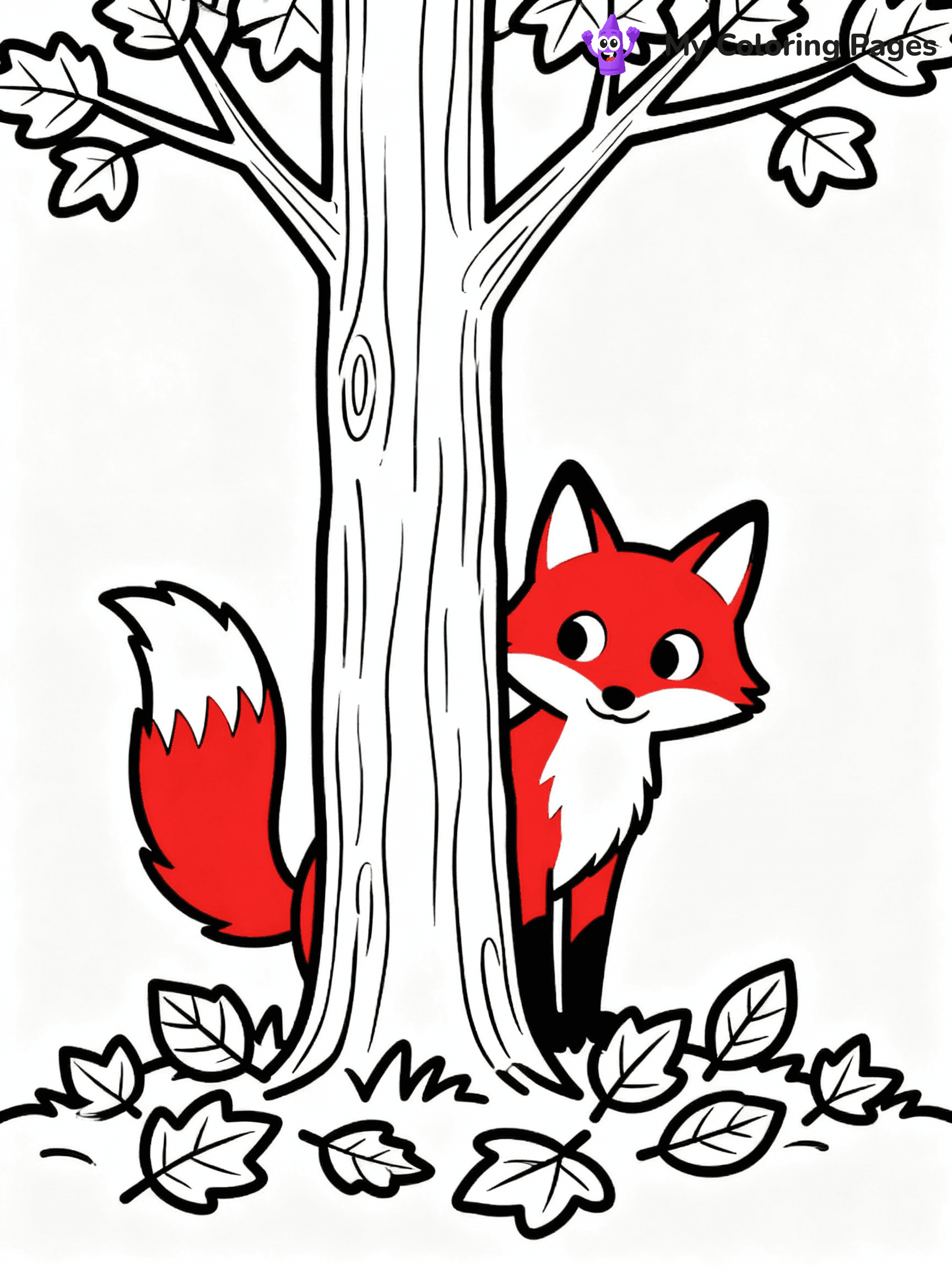 ⚠️ CRITICAL REQUIREMENT - ABSOLUTE BLACK AND WHITE ONLY ⚠️
This MUST be a BLACK AND WHITE line drawing ONLY. NO COLORS whatsoever.
- ONLY pure black lines (#000000) on pure white background (#FFFFFF)
- ABSOLUTELY NO colors, NO shading, NO gradients, NO grayscale
- If there are ANY colors in the output, the image is REJECTED
- This is a COLORING PAGE - meant to be COLORED IN by children
- The output must be UNCOLORED line art ready for coloring
⚠️ SUBJECT TO DRAW: Red fox peeking from behind a tree, bushy tail visible, eyes wide, surrounded by autumn leaves
(REMEMBER: Output must be BLACK AND WHITE line art only, NOT colored!)
# COLORING PAGE: BLACK OUTLINES ONLY - WHITE BACKGROUND MANDATORY
Create a **coloring book page** using EXACTLY two values: black lines, white space.
## NON-NEGOTIABLE BINARY RULES
- **ONLY #000000 (black) and #FFFFFF (white)** - NO other values exist
- **EVERY PIXEL = BLACK OR WHITE** - no gray/shading/antialiasing
- **WHITE BACKGROUND MANDATORY** - entire canvas stays white
- **ALL SHAPES HOLLOW** - everything is empty outlines waiting to be colored
- **FORBIDDEN:** fills, shading, gradients, patterns, textures, colors
- **NO SOLID REGIONS** - if it's not a thin line, it's wrong
## Universal Line Standards
- Black outlines ONLY - thin, uniform weight
- Every shape completely empty inside
- Closed contours suitable for coloring
- Simple flat illustration - zero depth/3D/realism
- **Style:** Whimsical Doodle Art Alley - rounded, friendly outlines (unless specified)
## Everything = Outline Only
- Characters/animals: hollow shapes
- Objects/clothing: empty contours
- Backgrounds/scenery: line work only
- Natural elements: outlined forms
- Dark/night areas: don't exist (use outlined symbols)
- Textures/patterns: convert to simple lines
## The Test
Can a child color EVERY white space with crayons? If any area is pre-filled/shaded/gray or colored in, it FAILS. Every shape must be waiting to receive color.
**FINAL OUTPUT**: Binary coloring page. Black lines define shapes. White spaces ready for coloring. Nothing else exists. No exceptions. Print-ready.
⚠️ FINAL REMINDER: Draw the subject "Red fox peeking from behind a tree, bushy tail visible, eyes wide, surrounded by autumn leaves" as BLACK AND WHITE line art. Zero colors in output.