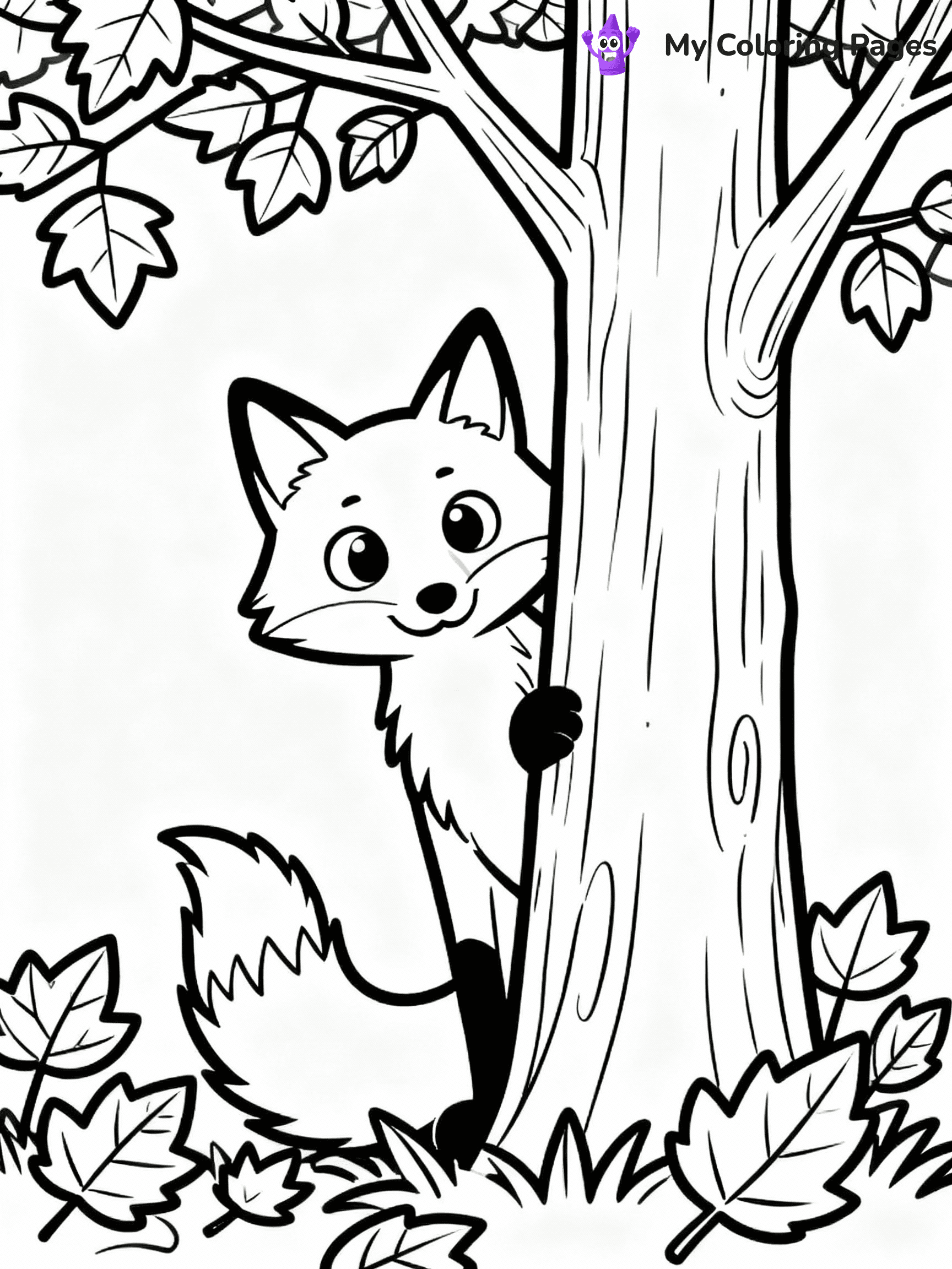 ⚠️ CRITICAL REQUIREMENT - ABSOLUTE BLACK AND WHITE ONLY ⚠️
This MUST be a BLACK AND WHITE line drawing ONLY. NO COLORS whatsoever.
- ONLY pure black lines (#000000) on pure white background (#FFFFFF)
- ABSOLUTELY NO colors, NO shading, NO gradients, NO grayscale
- If there are ANY colors in the output, the image is REJECTED
- This is a COLORING PAGE - meant to be COLORED IN by children
- The output must be UNCOLORED line art ready for coloring
⚠️ SUBJECT TO DRAW: Red fox peeking from behind a tree, bushy tail visible, eyes wide, surrounded by autumn leaves
(REMEMBER: Output must be BLACK AND WHITE line art only, NOT colored!)
# COLORING PAGE: BLACK OUTLINES ONLY - WHITE BACKGROUND MANDATORY
Create a **coloring book page** using EXACTLY two values: black lines, white space.
## NON-NEGOTIABLE BINARY RULES
- **ONLY #000000 (black) and #FFFFFF (white)** - NO other values exist
- **EVERY PIXEL = BLACK OR WHITE** - no gray/shading/antialiasing
- **WHITE BACKGROUND MANDATORY** - entire canvas stays white
- **ALL SHAPES HOLLOW** - everything is empty outlines waiting to be colored
- **FORBIDDEN:** fills, shading, gradients, patterns, textures, colors
- **NO SOLID REGIONS** - if it's not a thin line, it's wrong
## Universal Line Standards
- Black outlines ONLY - thin, uniform weight
- Every shape completely empty inside
- Closed contours suitable for coloring
- Simple flat illustration - zero depth/3D/realism
- **Style:** Whimsical Doodle Art Alley - rounded, friendly outlines (unless specified)
## Everything = Outline Only
- Characters/animals: hollow shapes
- Objects/clothing: empty contours
- Backgrounds/scenery: line work only
- Natural elements: outlined forms
- Dark/night areas: don't exist (use outlined symbols)
- Textures/patterns: convert to simple lines
## The Test
Can a child color EVERY white space with crayons? If any area is pre-filled/shaded/gray or colored in, it FAILS. Every shape must be waiting to receive color.
**FINAL OUTPUT**: Binary coloring page. Black lines define shapes. White spaces ready for coloring. Nothing else exists. No exceptions. Print-ready.
⚠️ FINAL REMINDER: Draw the subject "Red fox peeking from behind a tree, bushy tail visible, eyes wide, surrounded by autumn leaves" as BLACK AND WHITE line art. Zero colors in output.