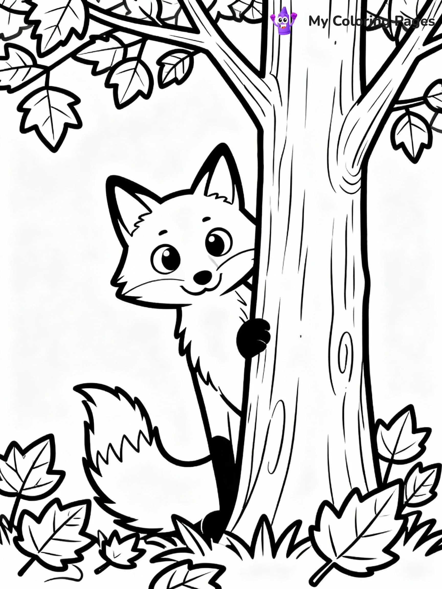 Fox Coloring Pages - 12