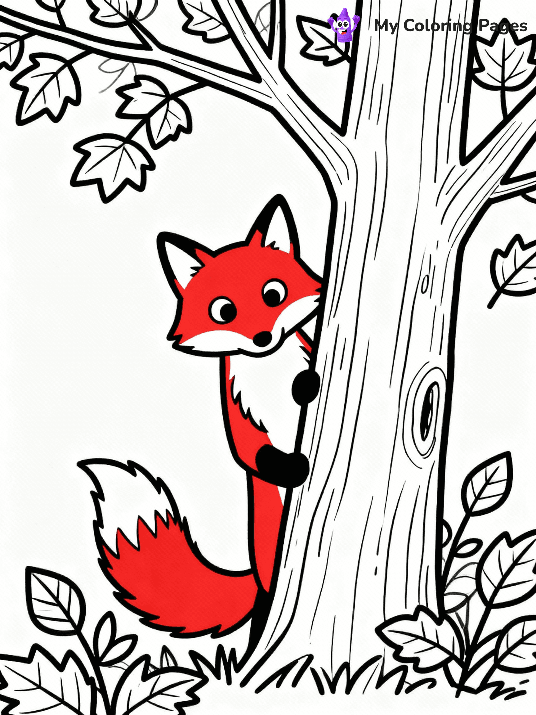 ⚠️ CRITICAL REQUIREMENT - ABSOLUTE BLACK AND WHITE ONLY ⚠️
This MUST be a BLACK AND WHITE line drawing ONLY. NO COLORS whatsoever.
- ONLY pure black lines (#000000) on pure white background (#FFFFFF)
- ABSOLUTELY NO colors, NO shading, NO gradients, NO grayscale
- If there are ANY colors in the output, the image is REJECTED
- This is a COLORING PAGE - meant to be COLORED IN by children
- The output must be UNCOLORED line art ready for coloring
⚠️ SUBJECT TO DRAW: Red fox peeking from behind a tree, bushy tail visible, eyes wide, surrounded by autumn leaves
(REMEMBER: Output must be BLACK AND WHITE line art only, NOT colored!)
# COLORING PAGE: BLACK OUTLINES ONLY - WHITE BACKGROUND MANDATORY
Create a **coloring book page** using EXACTLY two values: black lines, white space.
## NON-NEGOTIABLE BINARY RULES
- **ONLY #000000 (black) and #FFFFFF (white)** - NO other values exist
- **EVERY PIXEL = BLACK OR WHITE** - no gray/shading/antialiasing
- **WHITE BACKGROUND MANDATORY** - entire canvas stays white
- **ALL SHAPES HOLLOW** - everything is empty outlines waiting to be colored
- **FORBIDDEN:** fills, shading, gradients, patterns, textures, colors
- **NO SOLID REGIONS** - if it's not a thin line, it's wrong
## Universal Line Standards
- Black outlines ONLY - thin, uniform weight
- Every shape completely empty inside
- Closed contours suitable for coloring
- Simple flat illustration - zero depth/3D/realism
- **Style:** Whimsical Doodle Art Alley - rounded, friendly outlines (unless specified)
## Everything = Outline Only
- Characters/animals: hollow shapes
- Objects/clothing: empty contours
- Backgrounds/scenery: line work only
- Natural elements: outlined forms
- Dark/night areas: don't exist (use outlined symbols)
- Textures/patterns: convert to simple lines
## The Test
Can a child color EVERY white space with crayons? If any area is pre-filled/shaded/gray or colored in, it FAILS. Every shape must be waiting to receive color.
**FINAL OUTPUT**: Binary coloring page. Black lines define shapes. White spaces ready for coloring. Nothing else exists. No exceptions. Print-ready.
⚠️ FINAL REMINDER: Draw the subject "Red fox peeking from behind a tree, bushy tail visible, eyes wide, surrounded by autumn leaves" as BLACK AND WHITE line art. Zero colors in output.