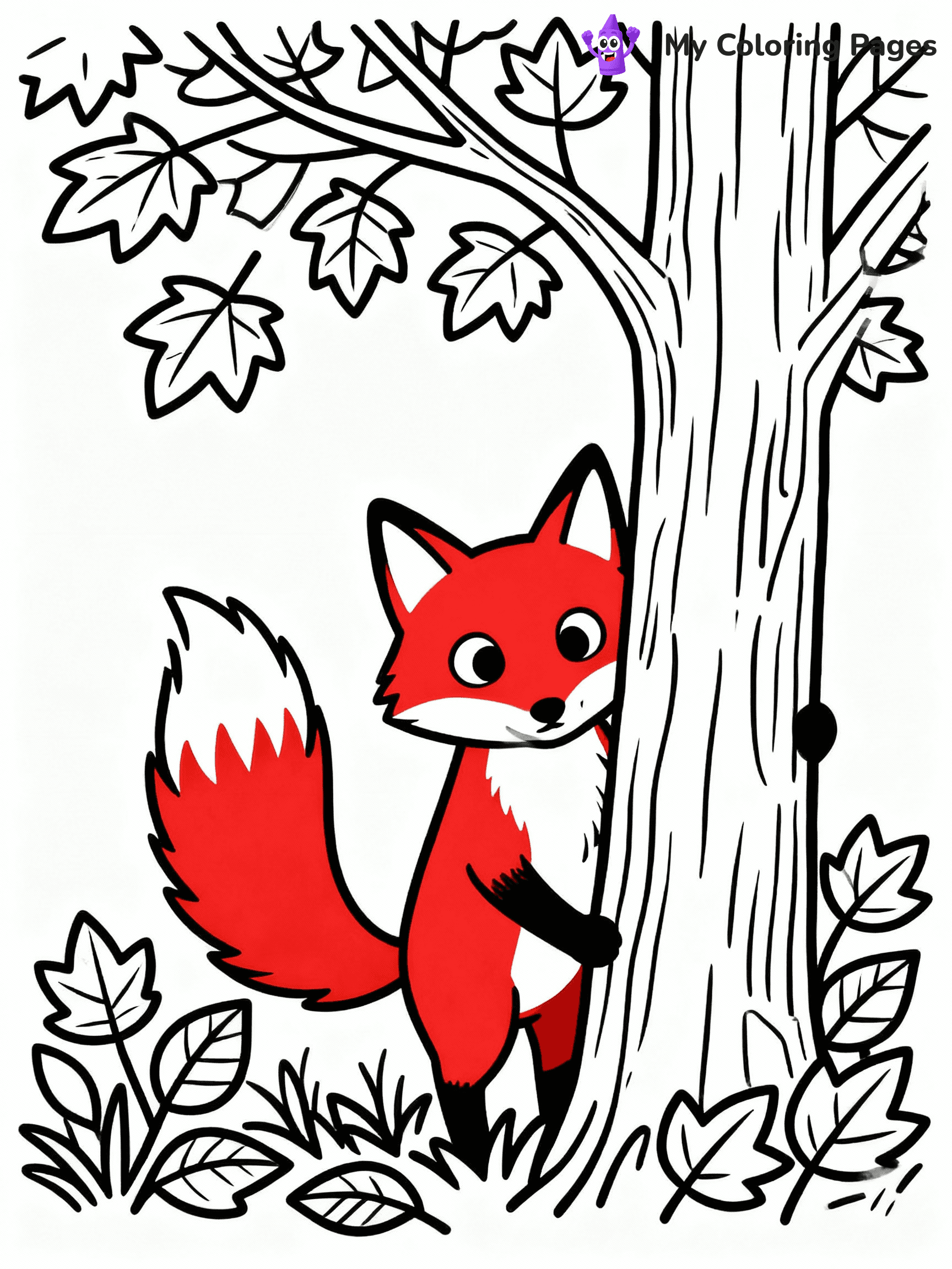 ⚠️ CRITICAL REQUIREMENT - ABSOLUTE BLACK AND WHITE ONLY ⚠️
This MUST be a BLACK AND WHITE line drawing ONLY. NO COLORS whatsoever.
- ONLY pure black lines (#000000) on pure white background (#FFFFFF)
- ABSOLUTELY NO colors, NO shading, NO gradients, NO grayscale
- If there are ANY colors in the output, the image is REJECTED
- This is a COLORING PAGE - meant to be COLORED IN by children
- The output must be UNCOLORED line art ready for coloring
⚠️ SUBJECT TO DRAW: Red fox peeking from behind a tree, bushy tail visible, eyes wide, surrounded by autumn leaves
(REMEMBER: Output must be BLACK AND WHITE line art only, NOT colored!)
# COLORING PAGE: BLACK OUTLINES ONLY - WHITE BACKGROUND MANDATORY
Create a **coloring book page** using EXACTLY two values: black lines, white space.
## NON-NEGOTIABLE BINARY RULES
- **ONLY #000000 (black) and #FFFFFF (white)** - NO other values exist
- **EVERY PIXEL = BLACK OR WHITE** - no gray/shading/antialiasing
- **WHITE BACKGROUND MANDATORY** - entire canvas stays white
- **ALL SHAPES HOLLOW** - everything is empty outlines waiting to be colored
- **FORBIDDEN:** fills, shading, gradients, patterns, textures, colors
- **NO SOLID REGIONS** - if it's not a thin line, it's wrong
## Universal Line Standards
- Black outlines ONLY - thin, uniform weight
- Every shape completely empty inside
- Closed contours suitable for coloring
- Simple flat illustration - zero depth/3D/realism
- **Style:** Whimsical Doodle Art Alley - rounded, friendly outlines (unless specified)
## Everything = Outline Only
- Characters/animals: hollow shapes
- Objects/clothing: empty contours
- Backgrounds/scenery: line work only
- Natural elements: outlined forms
- Dark/night areas: don't exist (use outlined symbols)
- Textures/patterns: convert to simple lines
## The Test
Can a child color EVERY white space with crayons? If any area is pre-filled/shaded/gray or colored in, it FAILS. Every shape must be waiting to receive color.
**FINAL OUTPUT**: Binary coloring page. Black lines define shapes. White spaces ready for coloring. Nothing else exists. No exceptions. Print-ready.
⚠️ FINAL REMINDER: Draw the subject "Red fox peeking from behind a tree, bushy tail visible, eyes wide, surrounded by autumn leaves" as BLACK AND WHITE line art. Zero colors in output.