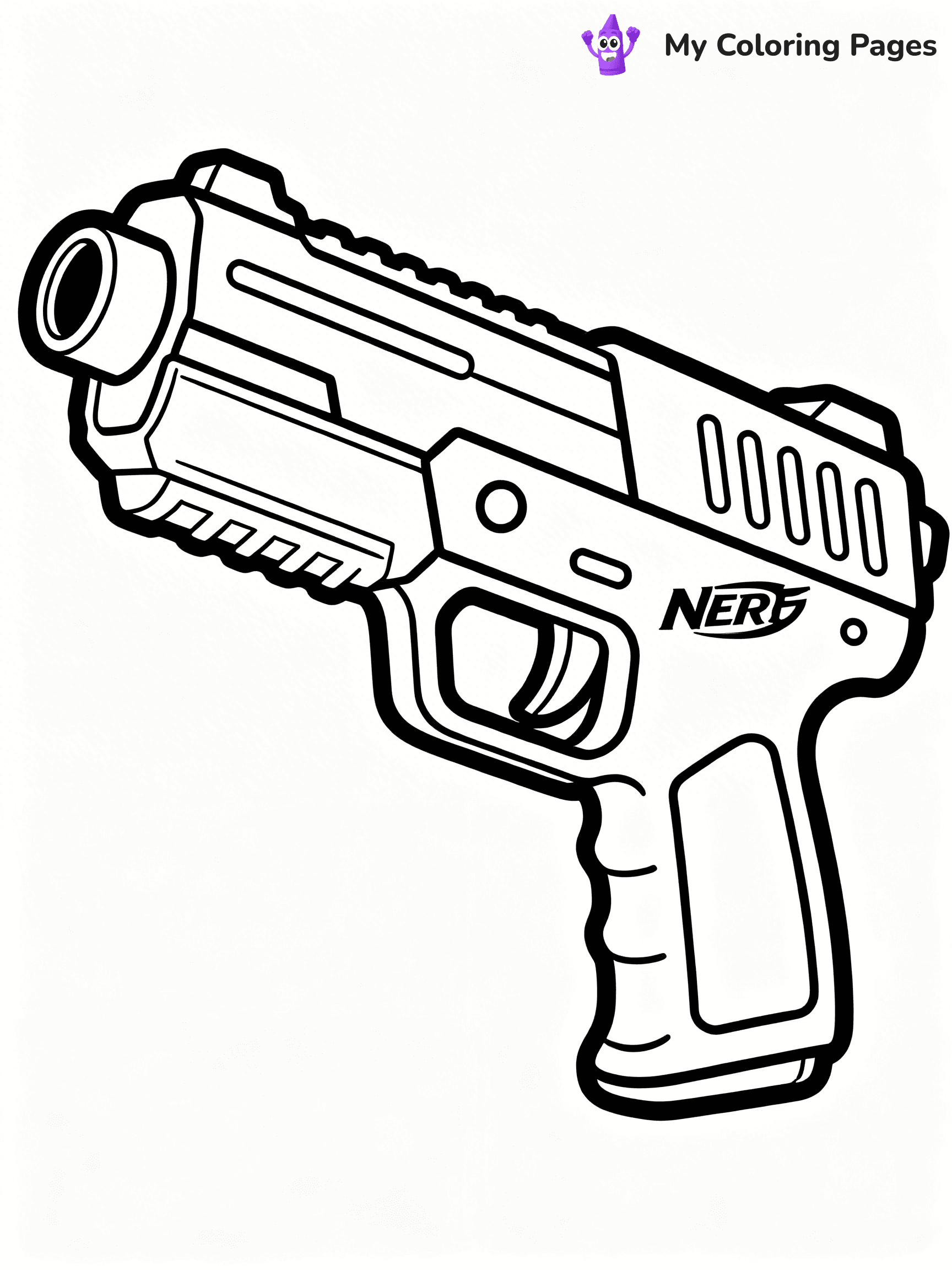 Nerf Gun Coloring Pages - 70