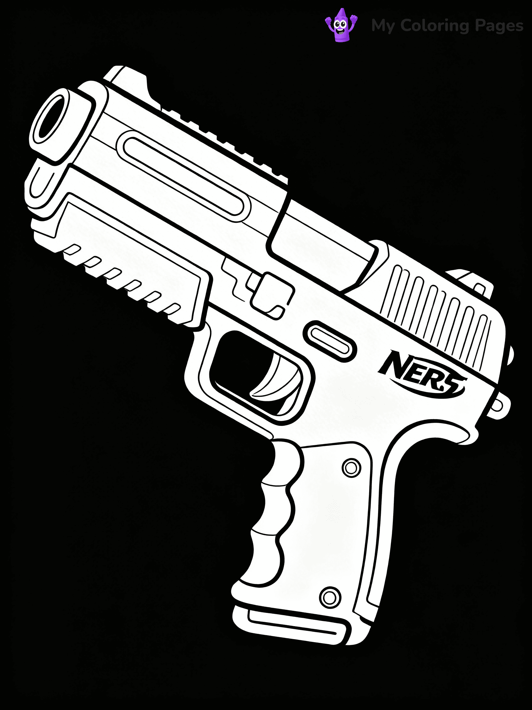 Nerf Gun Coloring Pages - 68