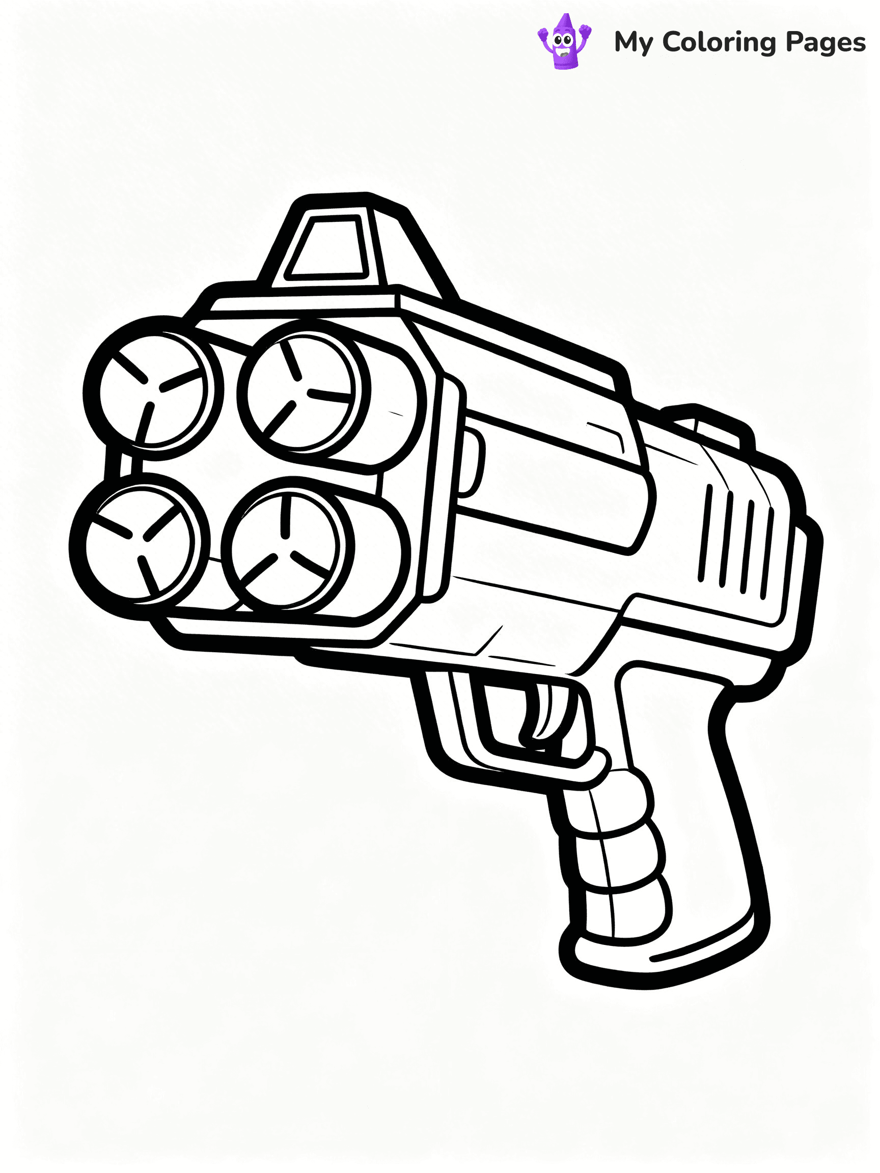 Nerf Gun Coloring Pages - 64