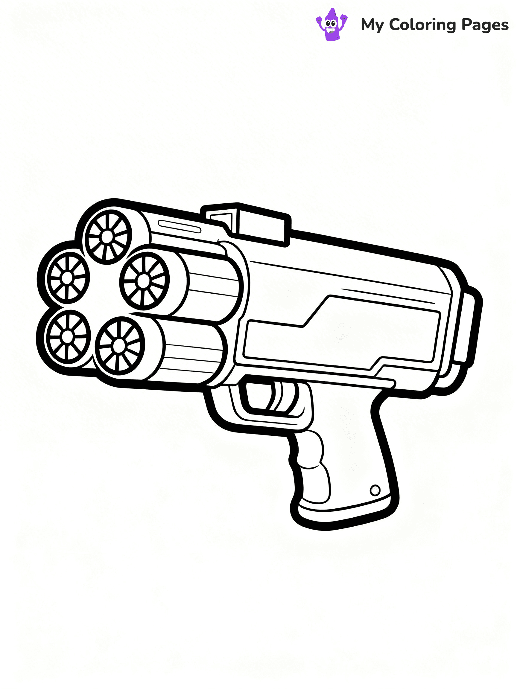 Nerf Gun Coloring Pages - 61