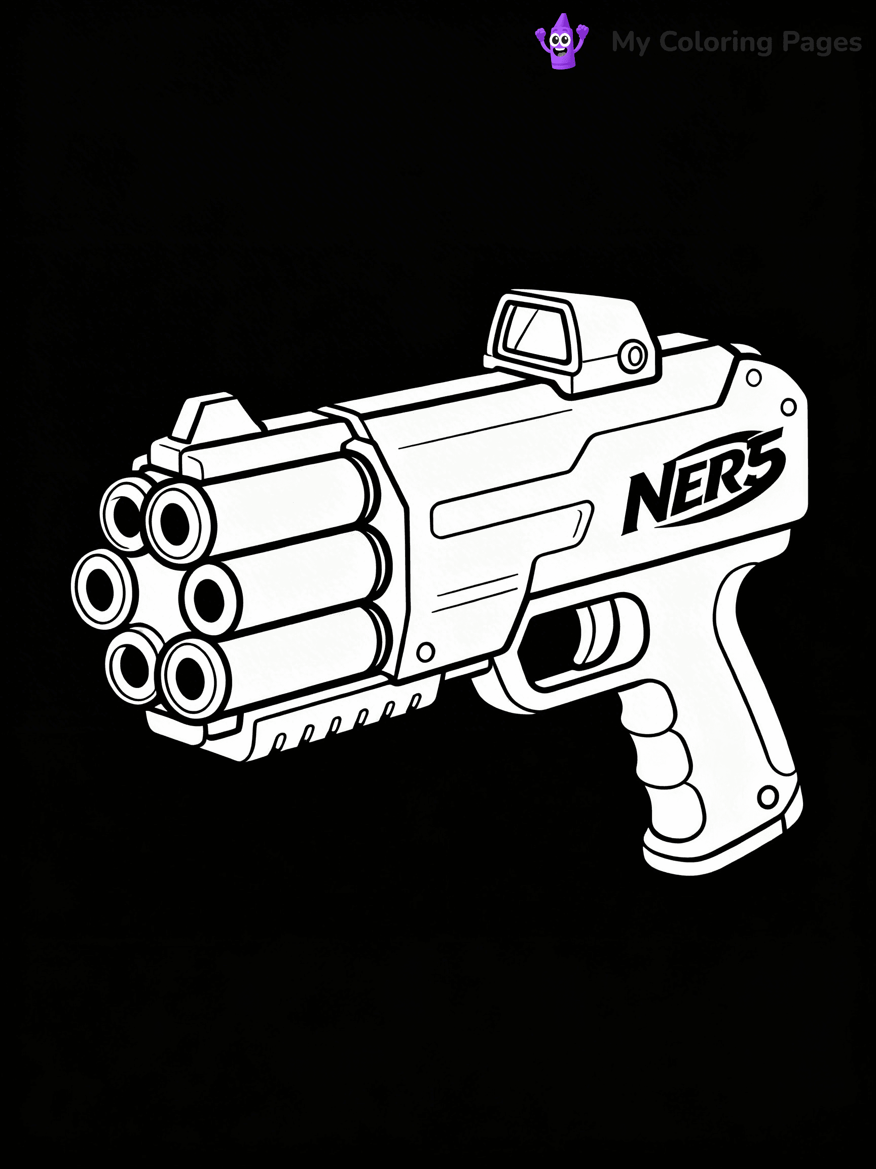 Nerf Gun Coloring Pages - 60