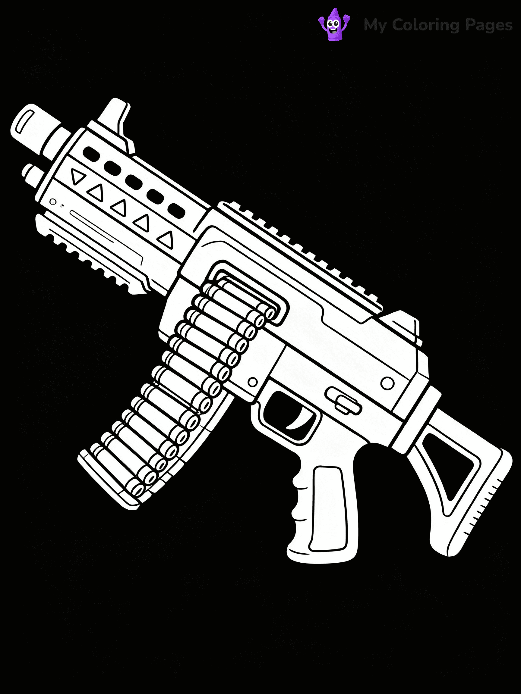 Nerf Gun Coloring Pages - 52