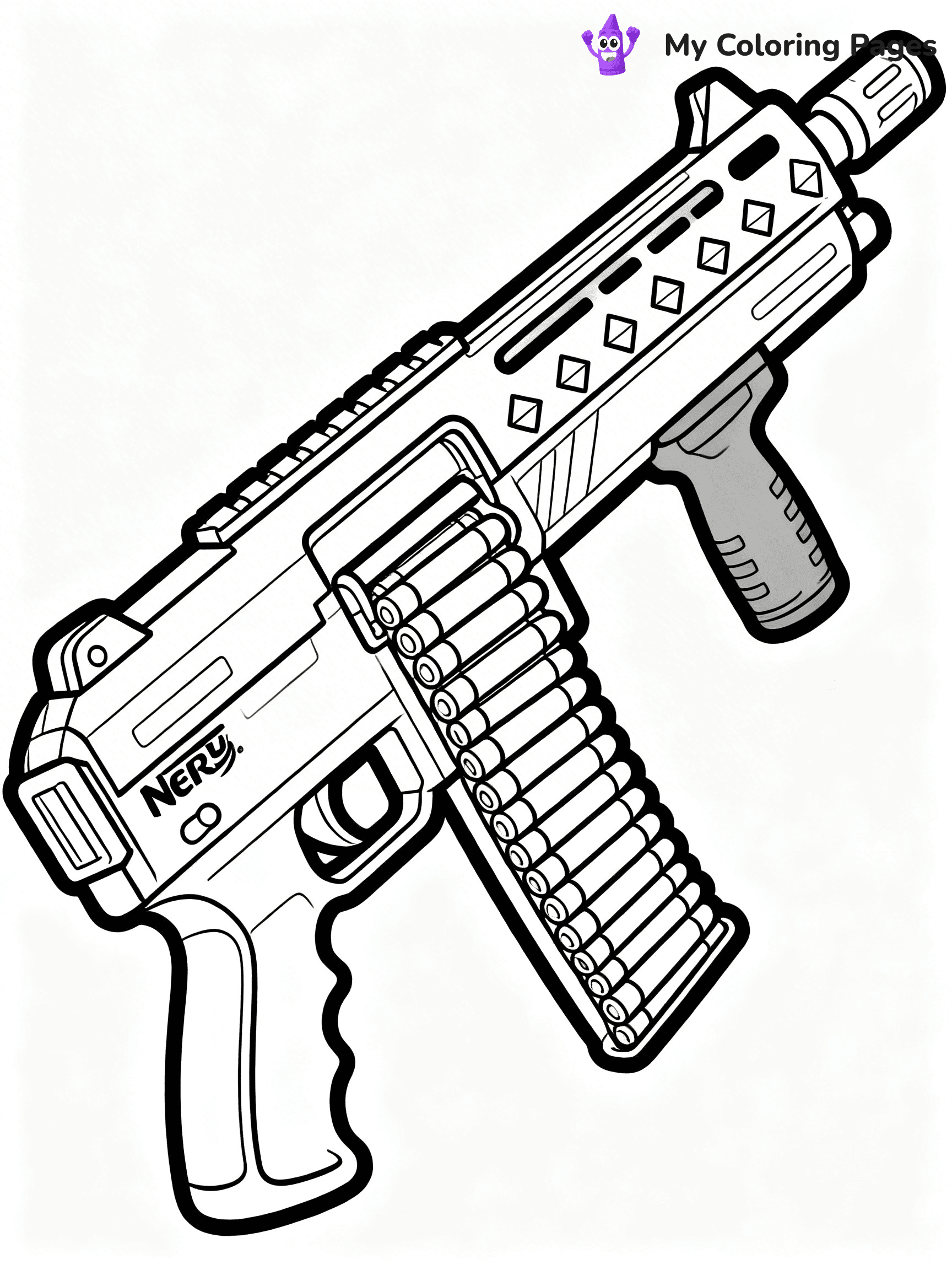 Nerf Gun Coloring Pages - 51